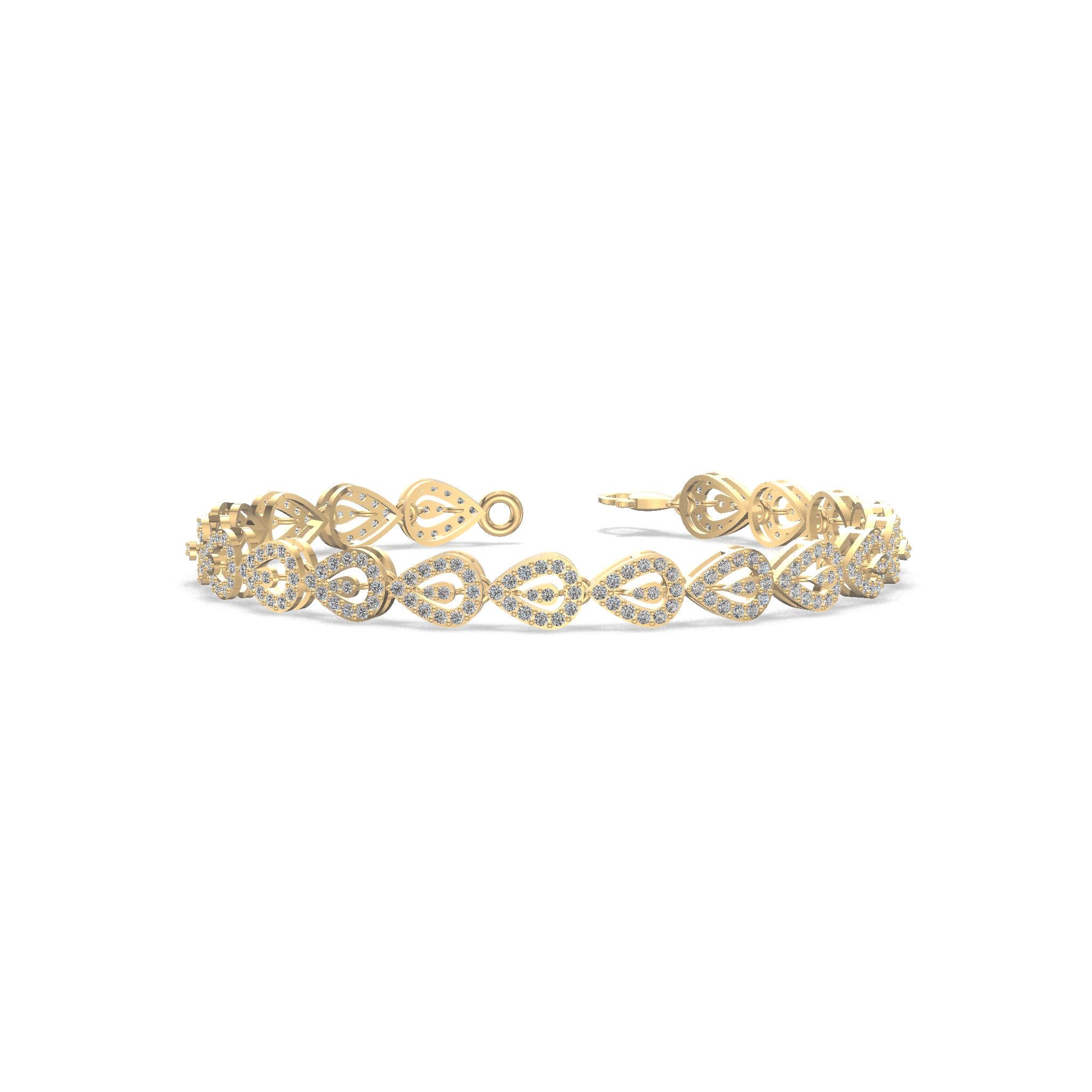 Tear of Elegance Diamond Bracelet Gold