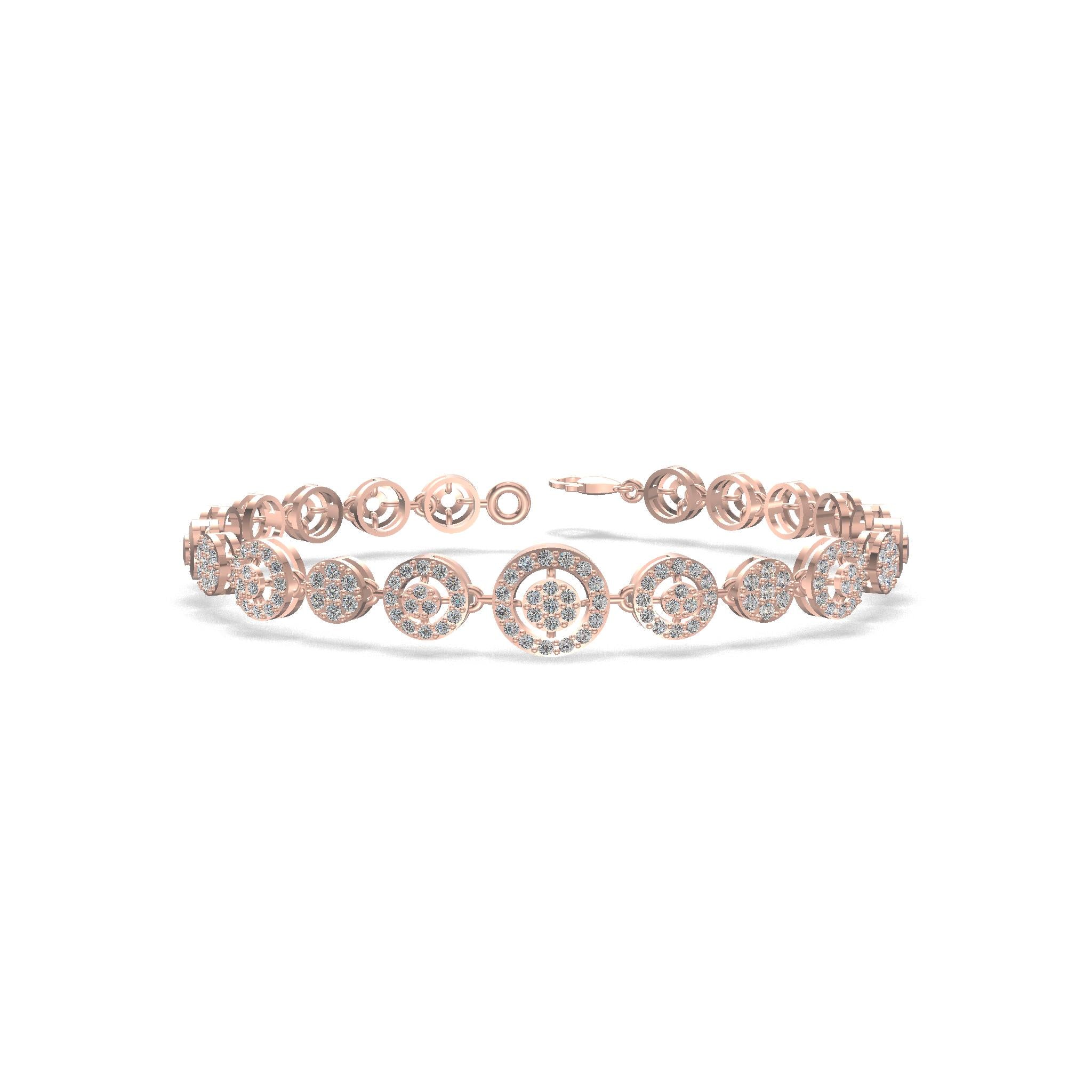 Rosé Radiance Diamond Bracelet Gold