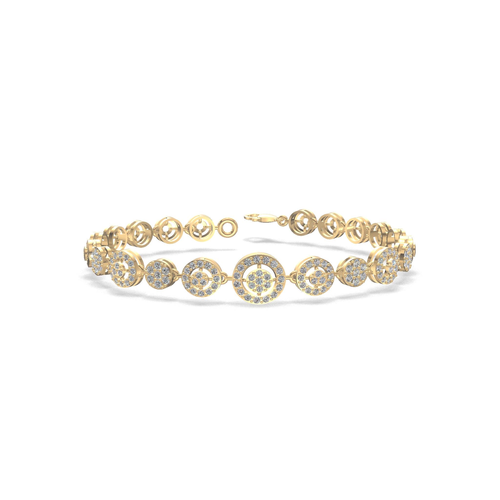 Rosé Radiance Diamond Bracelet Gold