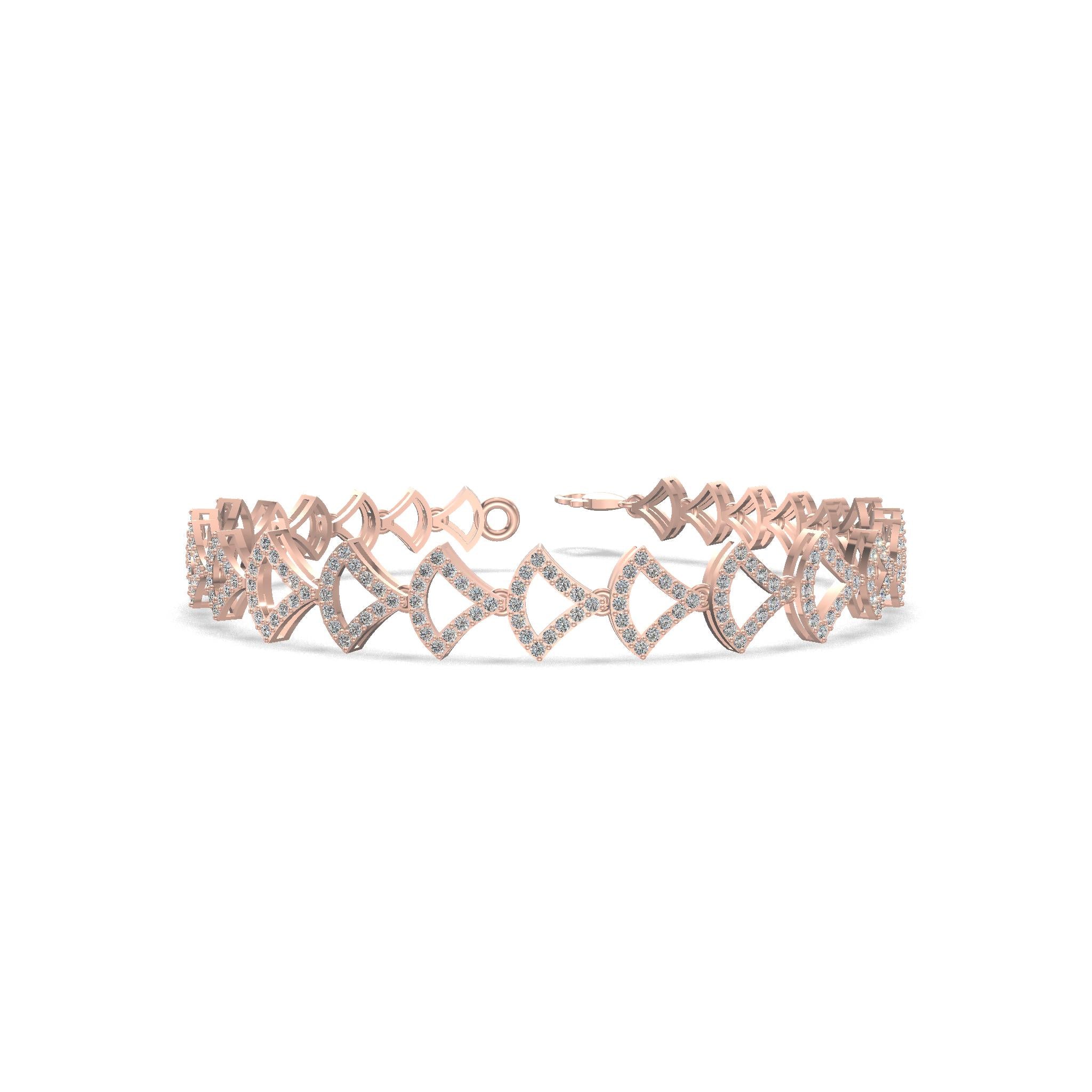 Crowned Grace Diamond Bracelet Gold