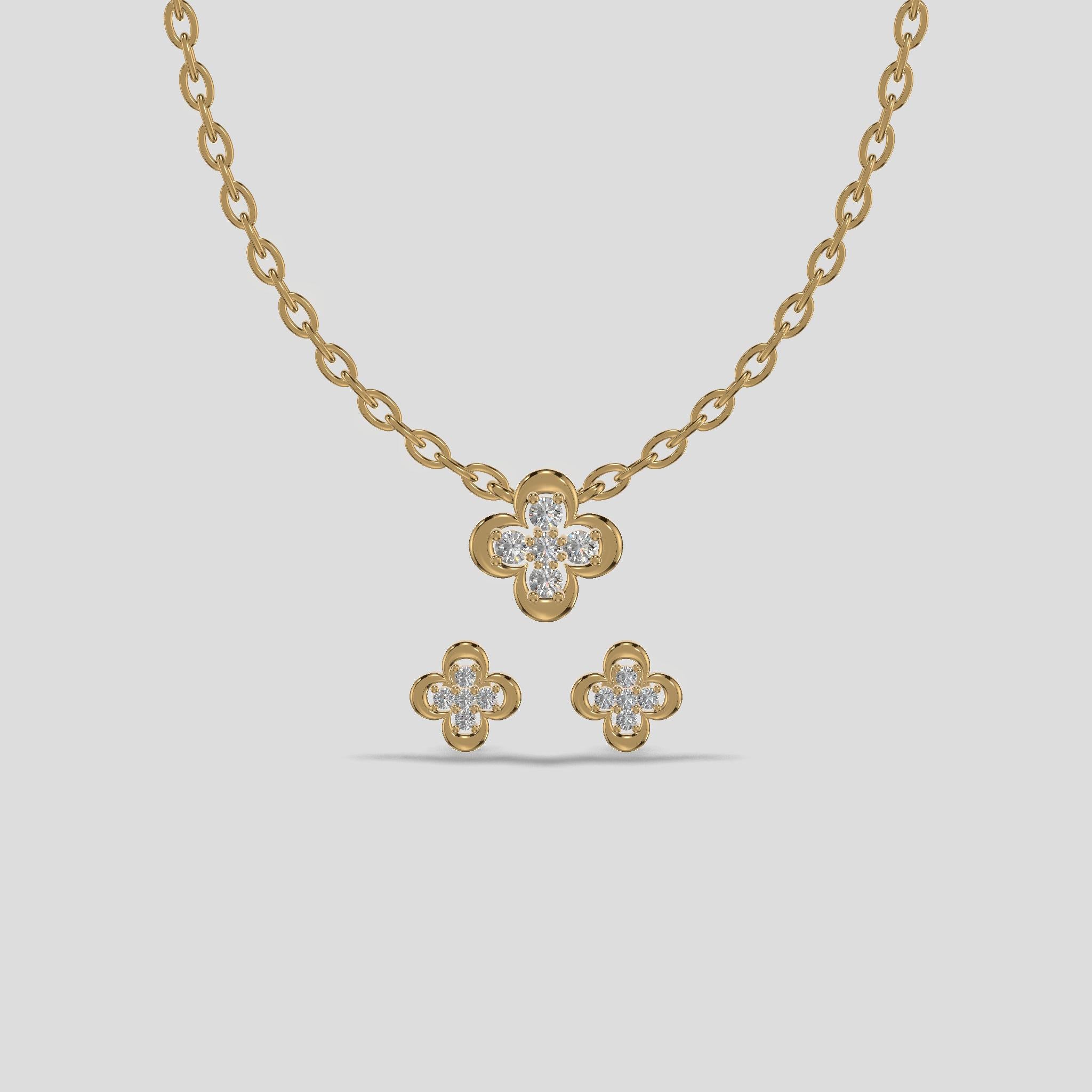 Blossom Radiance Chain Set Gold