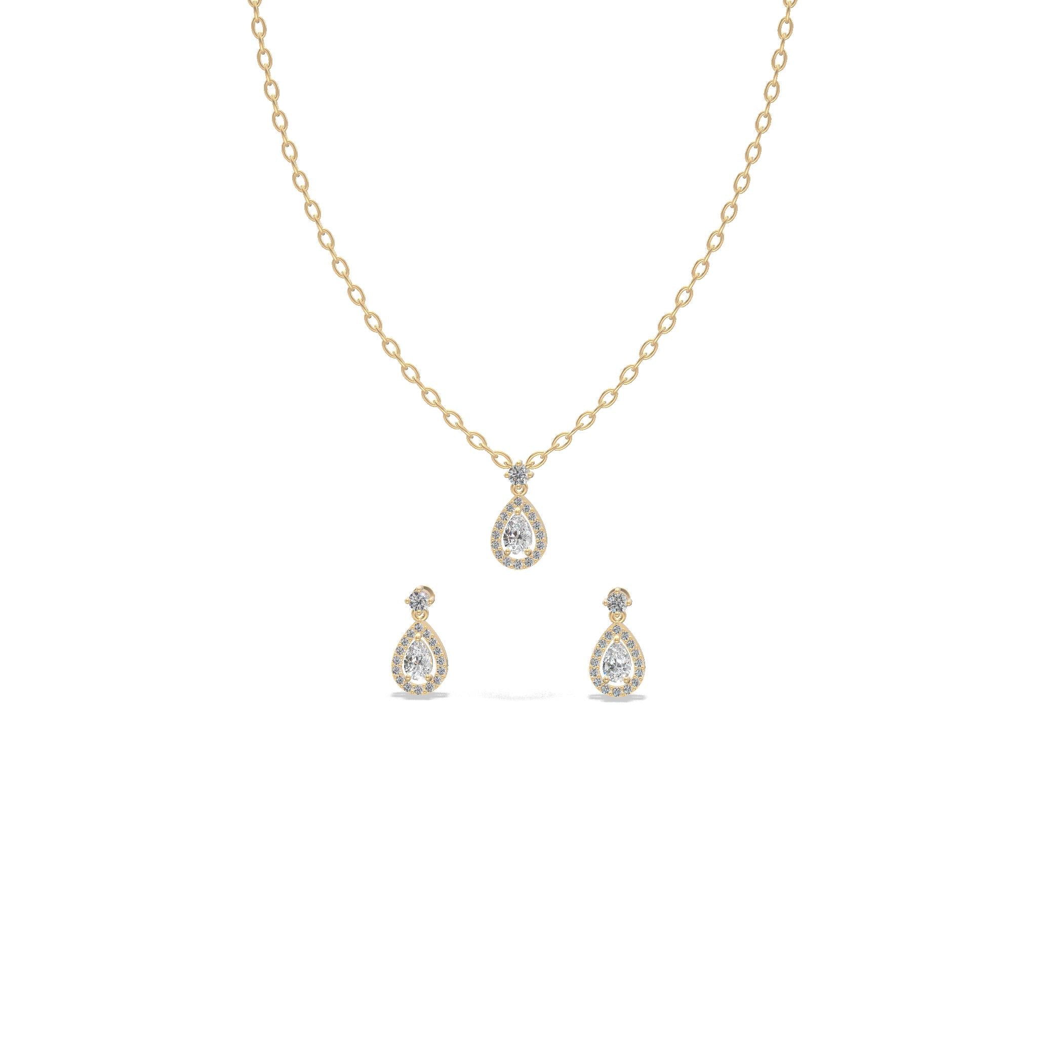 Lumina Teardrop Chain Set Trio Gold