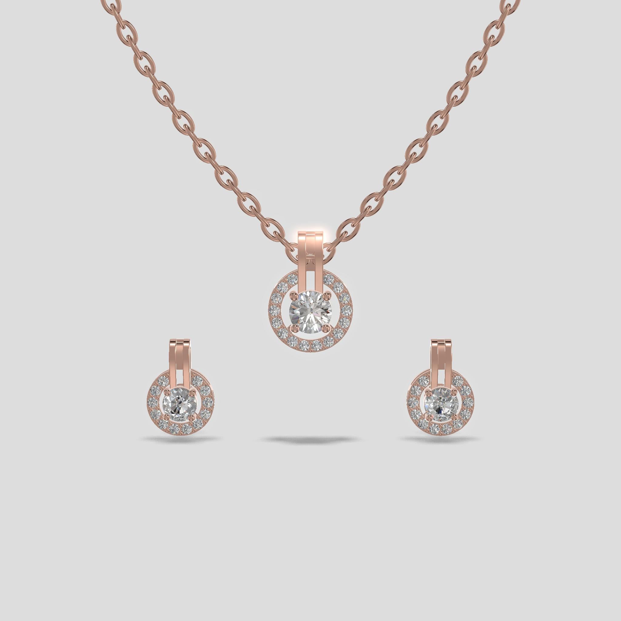 Celestial Halo Chain Set Gold