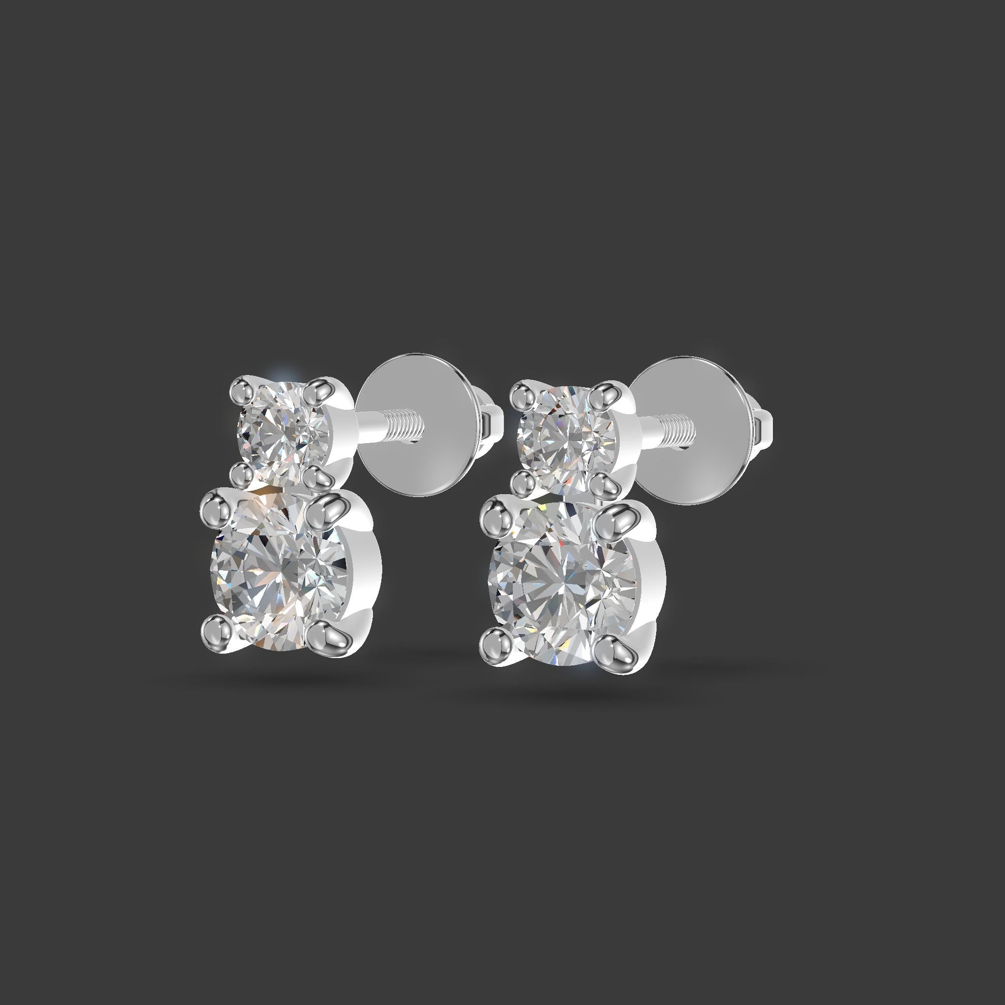 Elegant Cascade Earrings Platinum