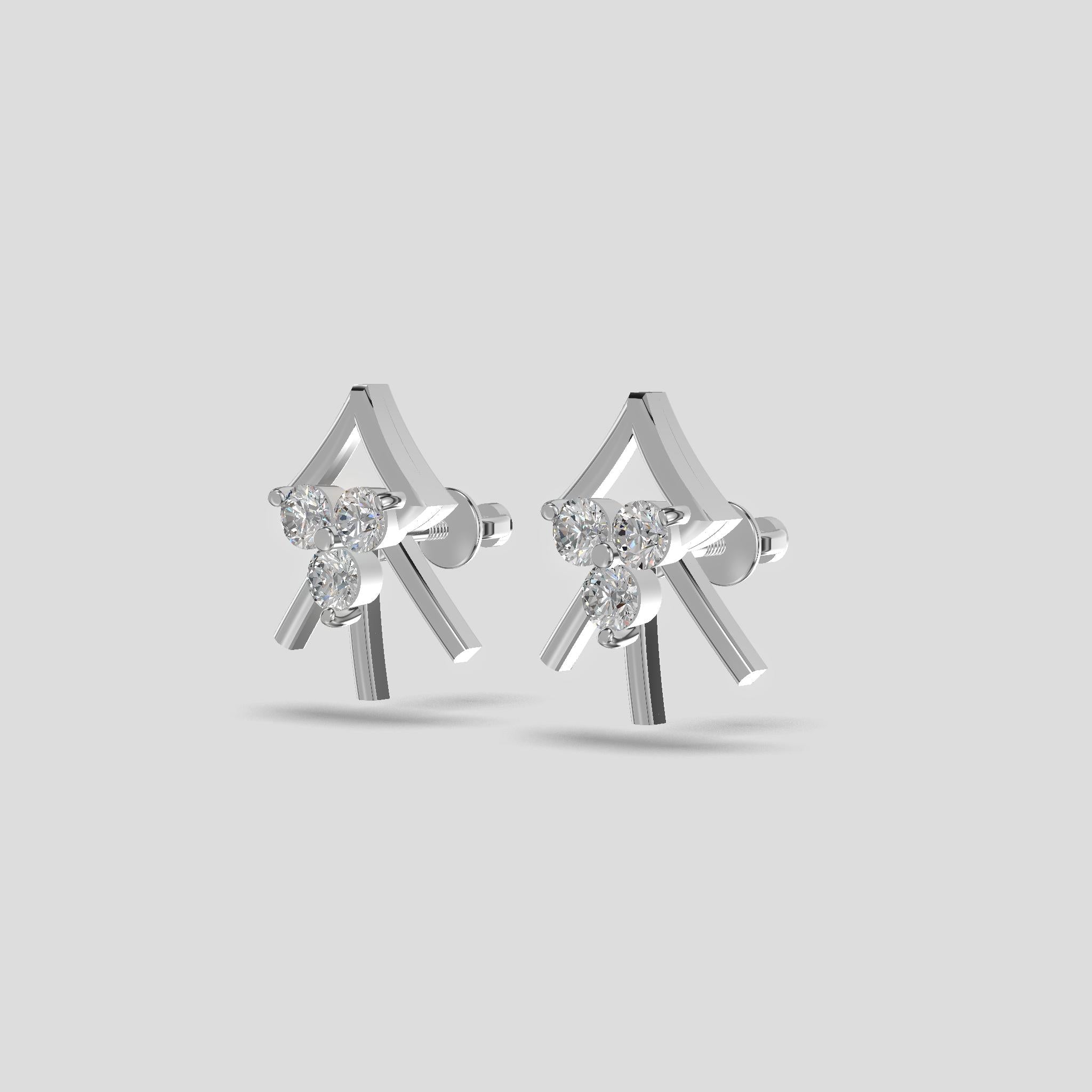 Radiant Blossom Earrings Silver