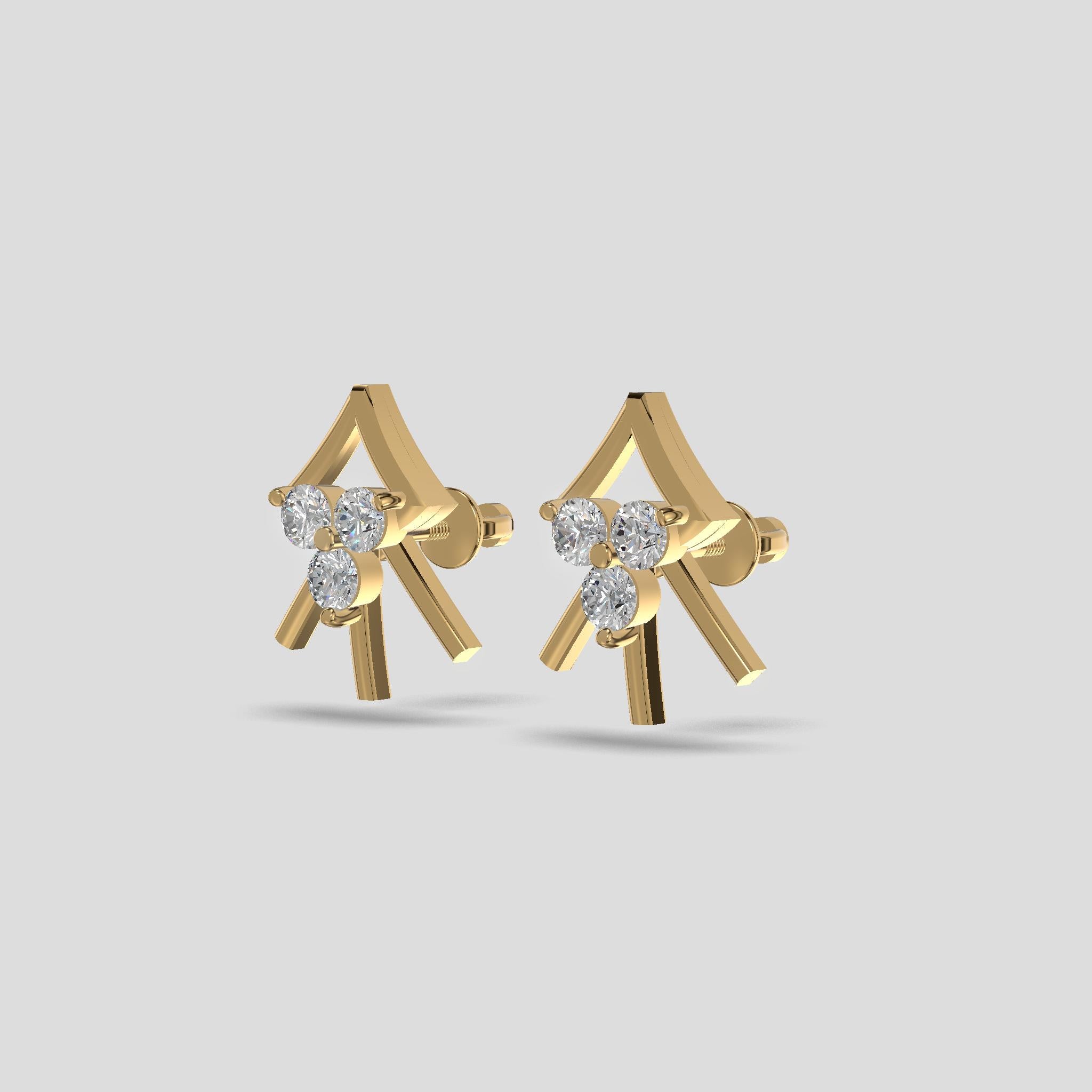 Radiant Blossom Earrings Gold