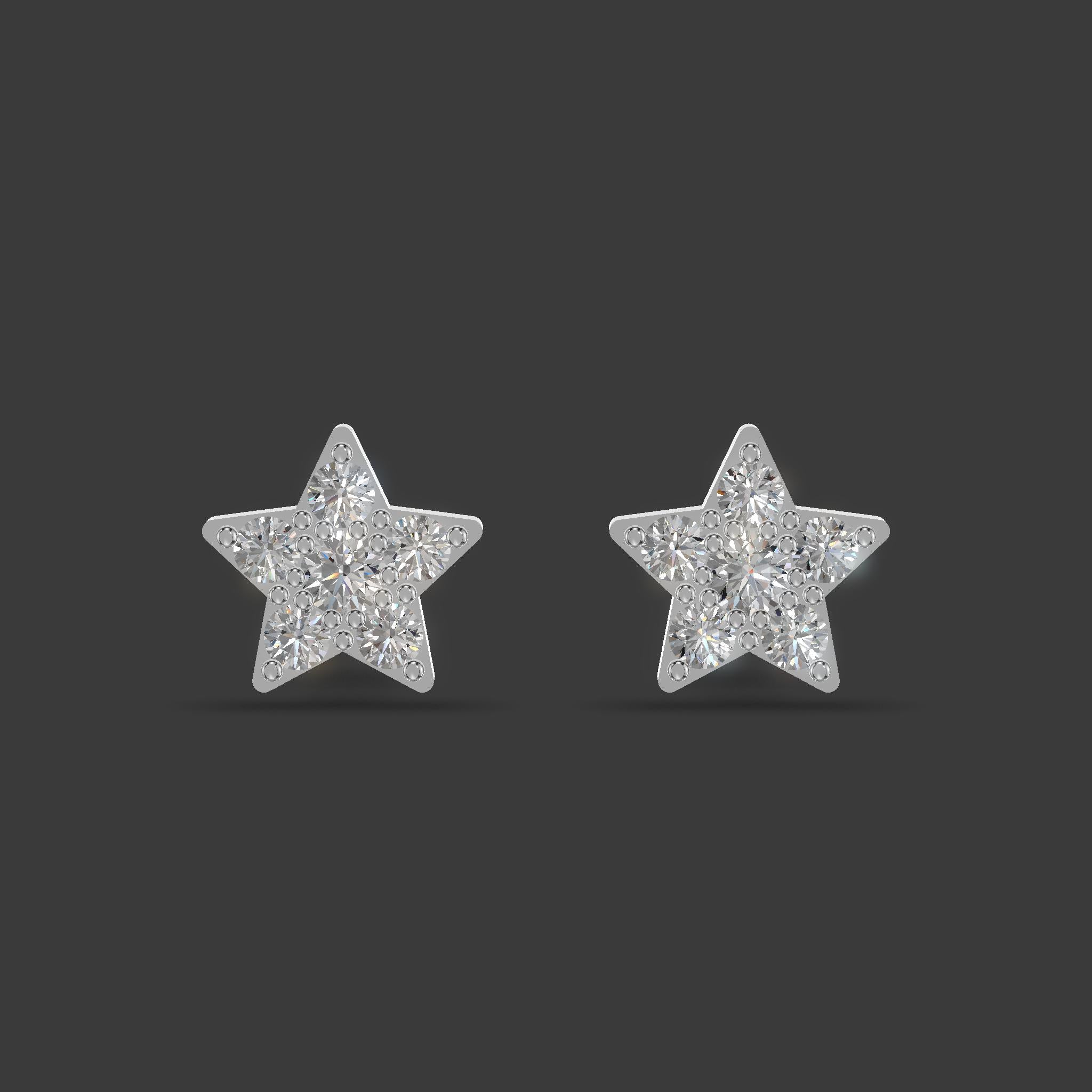 Radiant Starburst Earrings Silver