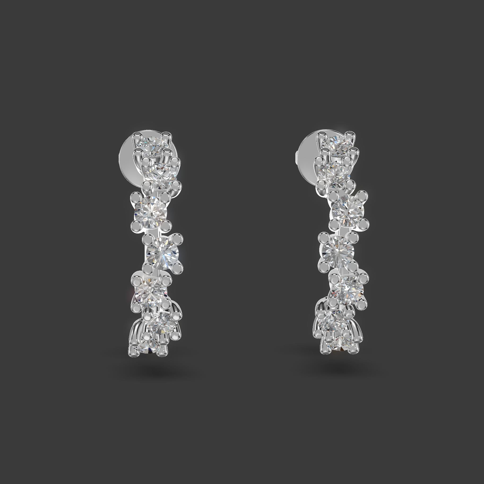 Celeste Linea Diamond Earrings Gold
