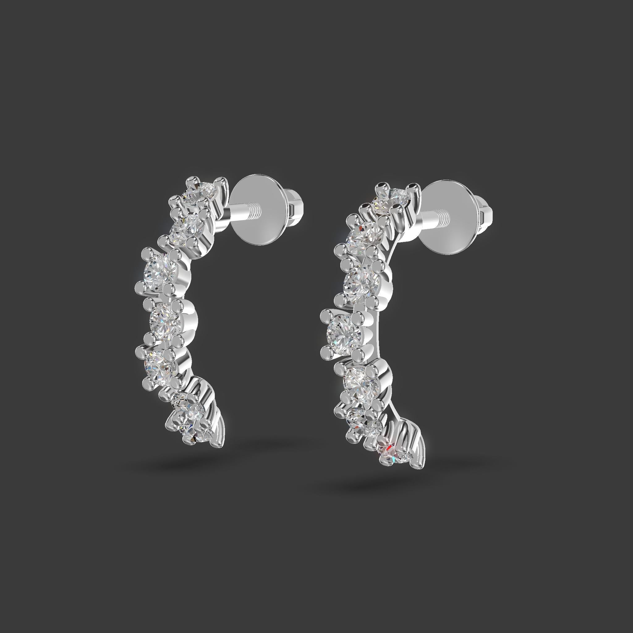 Celeste Linea Diamond Earrings Gold