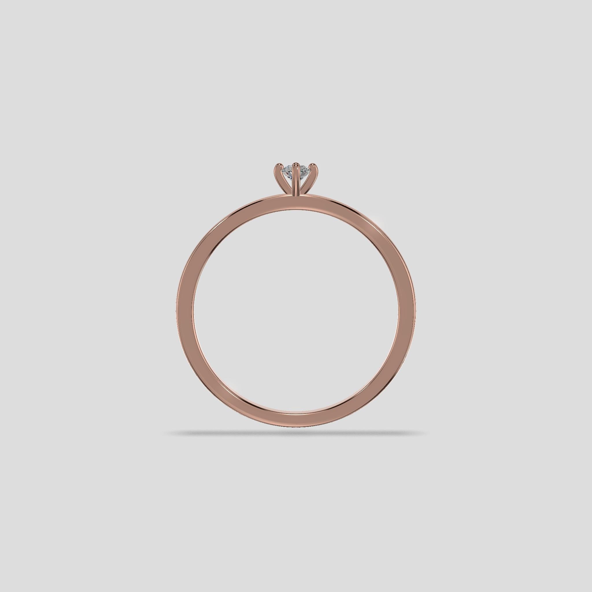 Lumière Solitaire Diamond Ring Gold