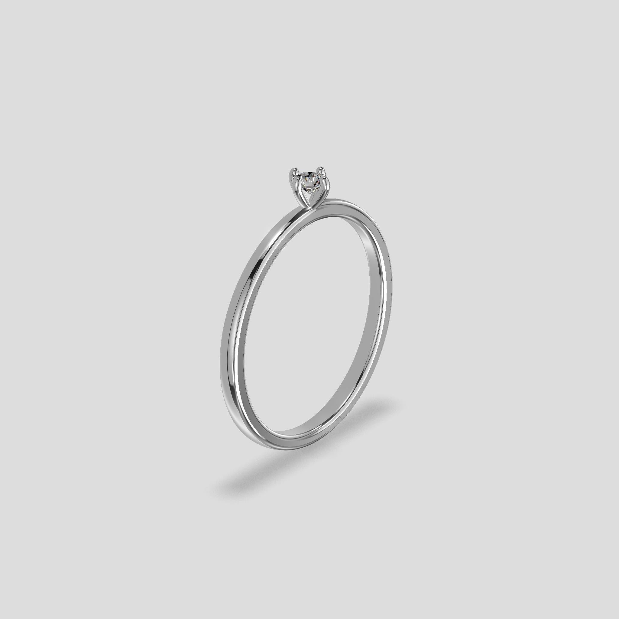 Lumière Solitaire Diamond Ring Platinum