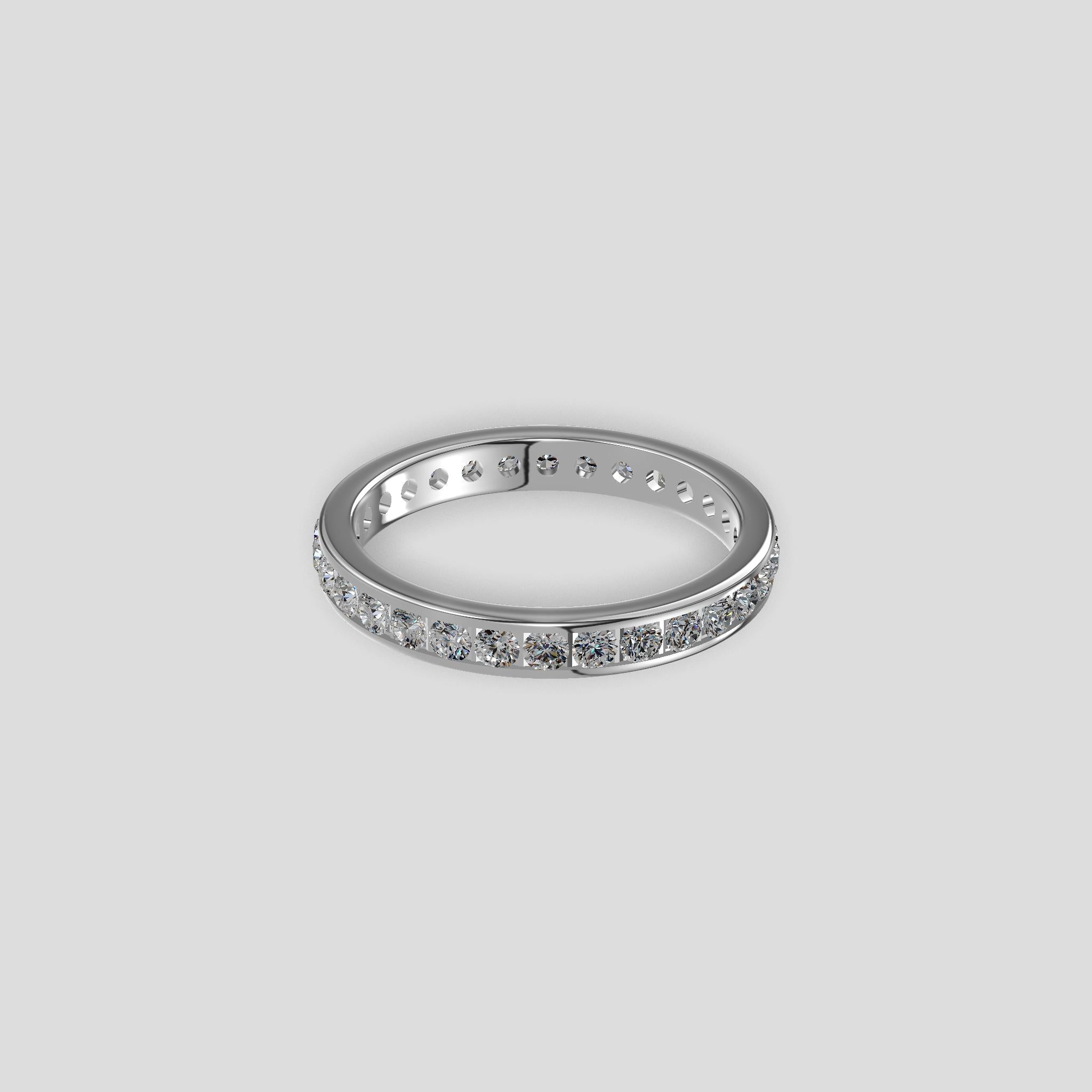 Radiant Diamond Eternity Band Platinum