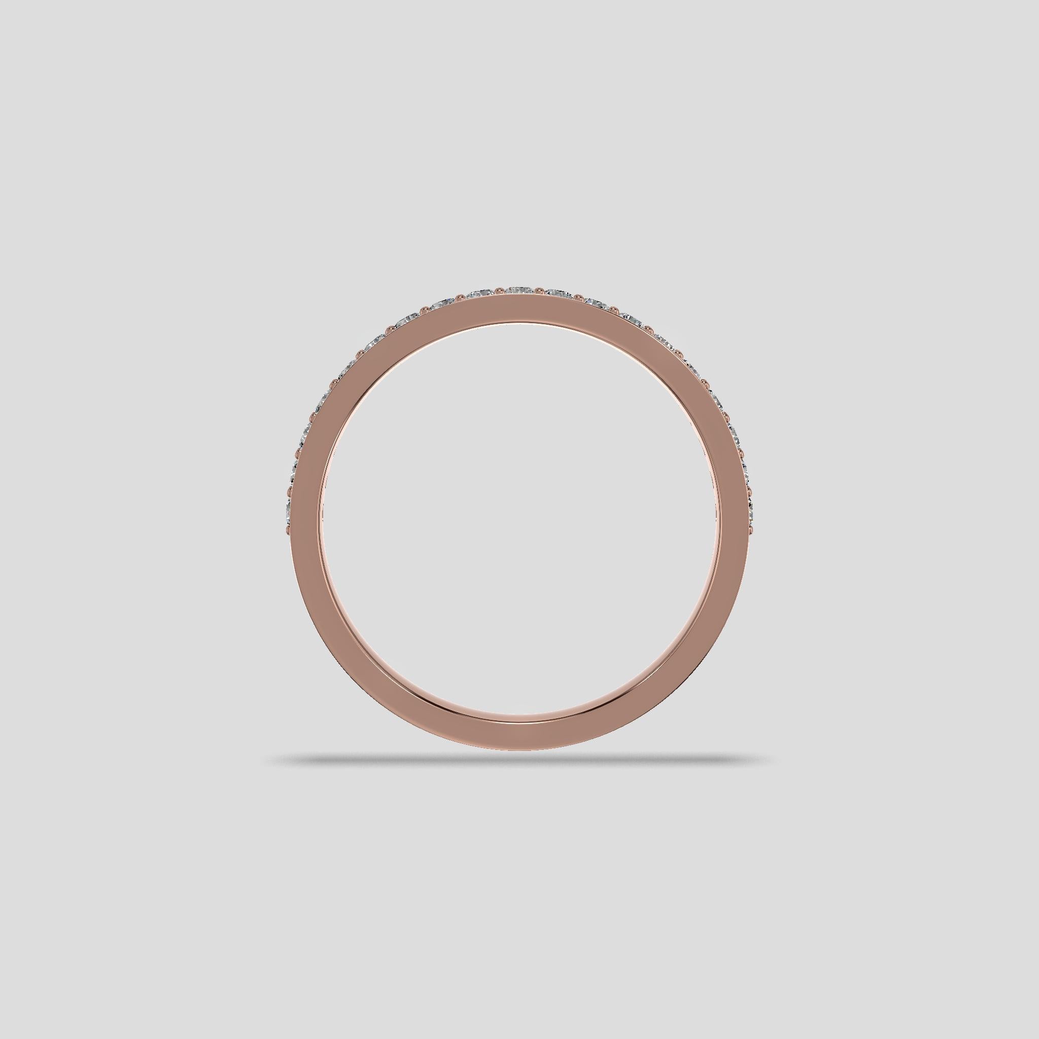 Elegant Diamond Channel Band Gold