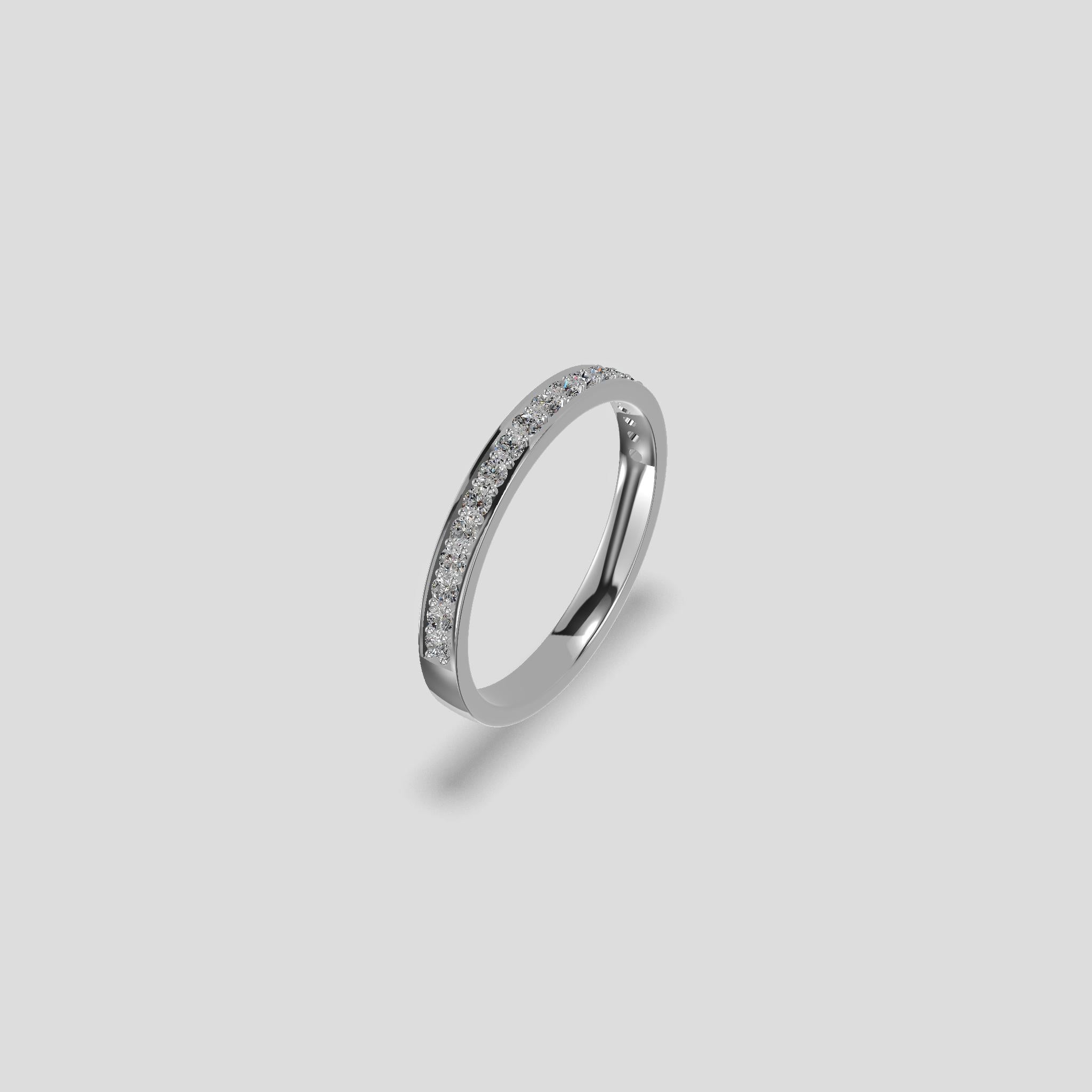 Elegant Diamond Channel Band Platinum