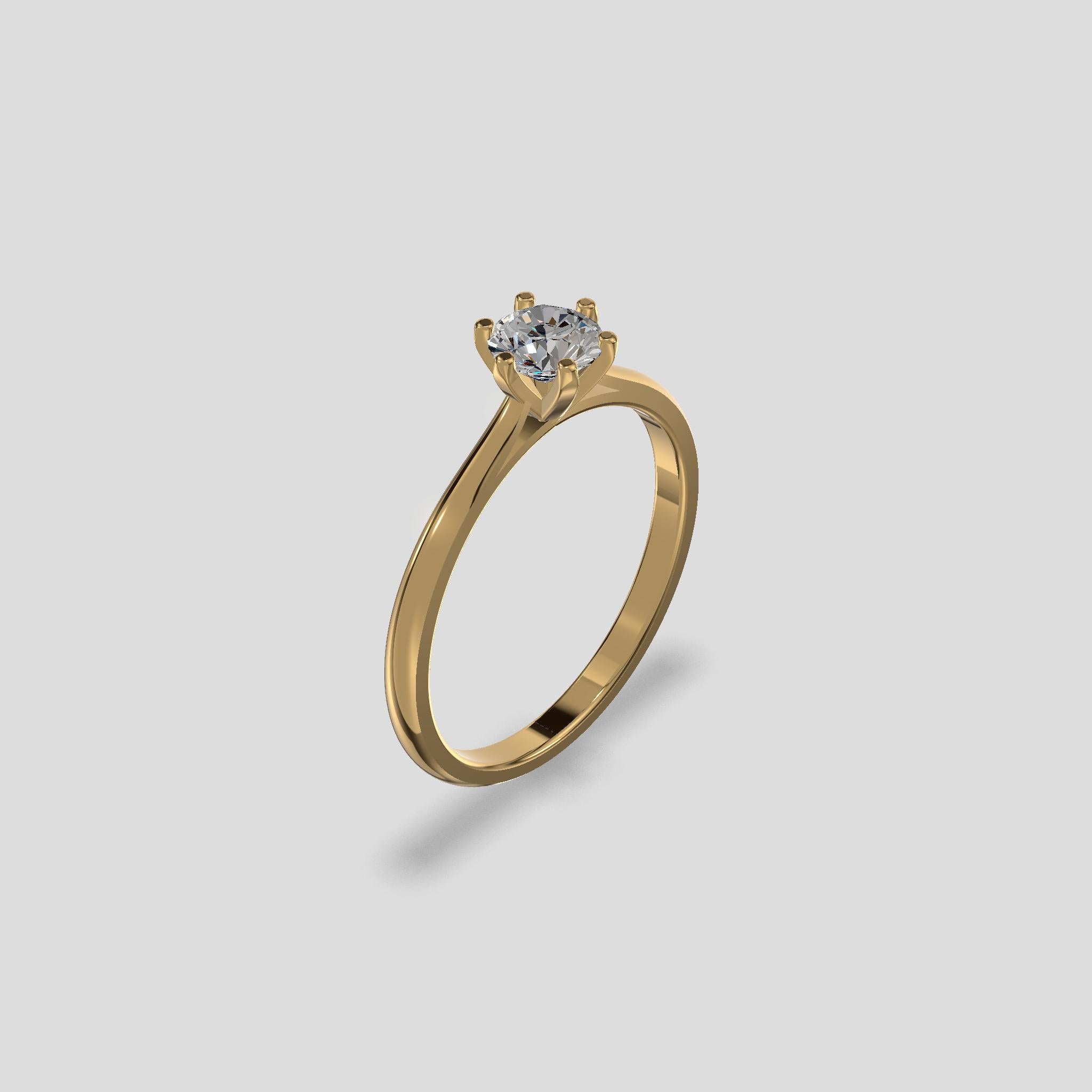 Classic Solitaire Ring Gold