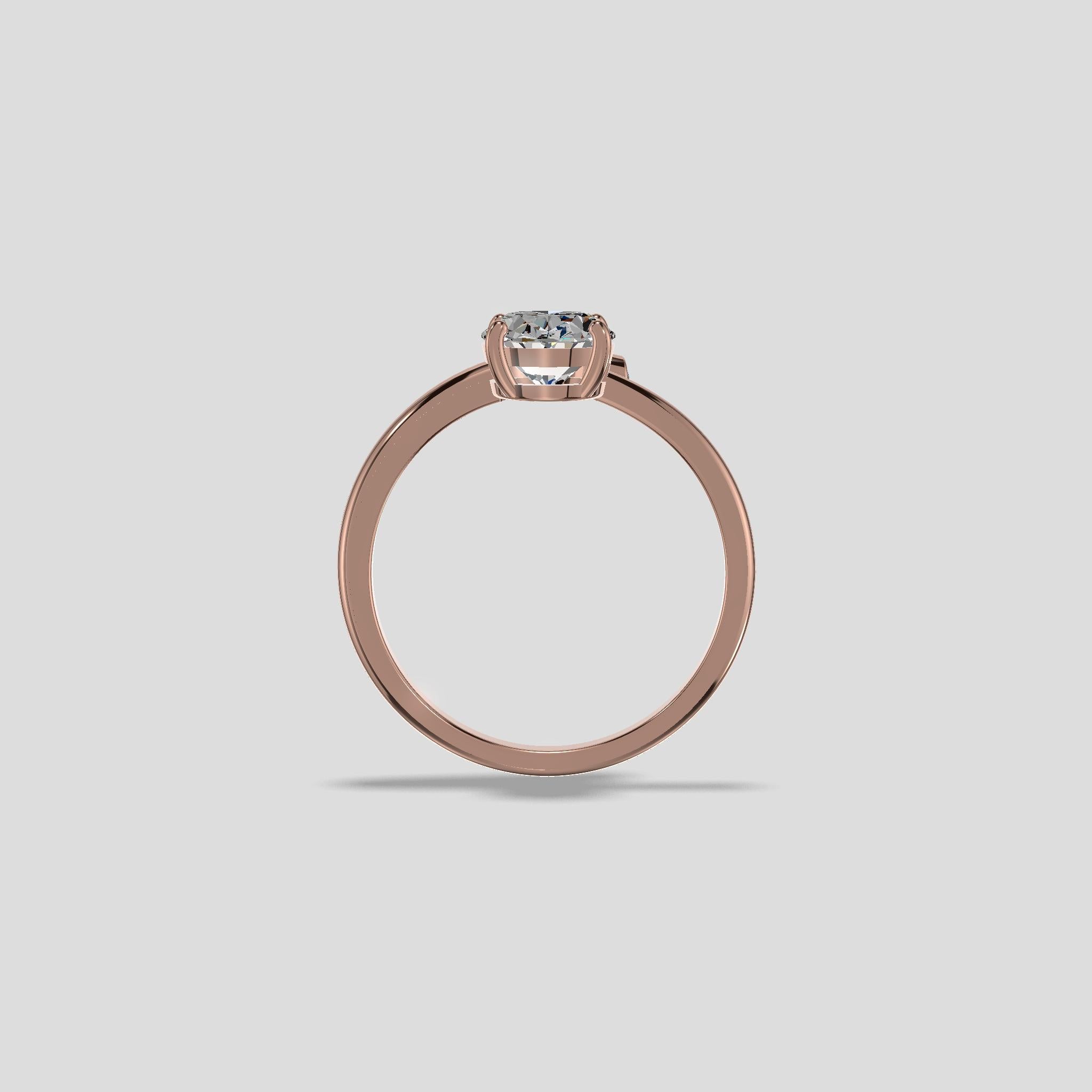 Celeste Radiance Oval Ring Gold