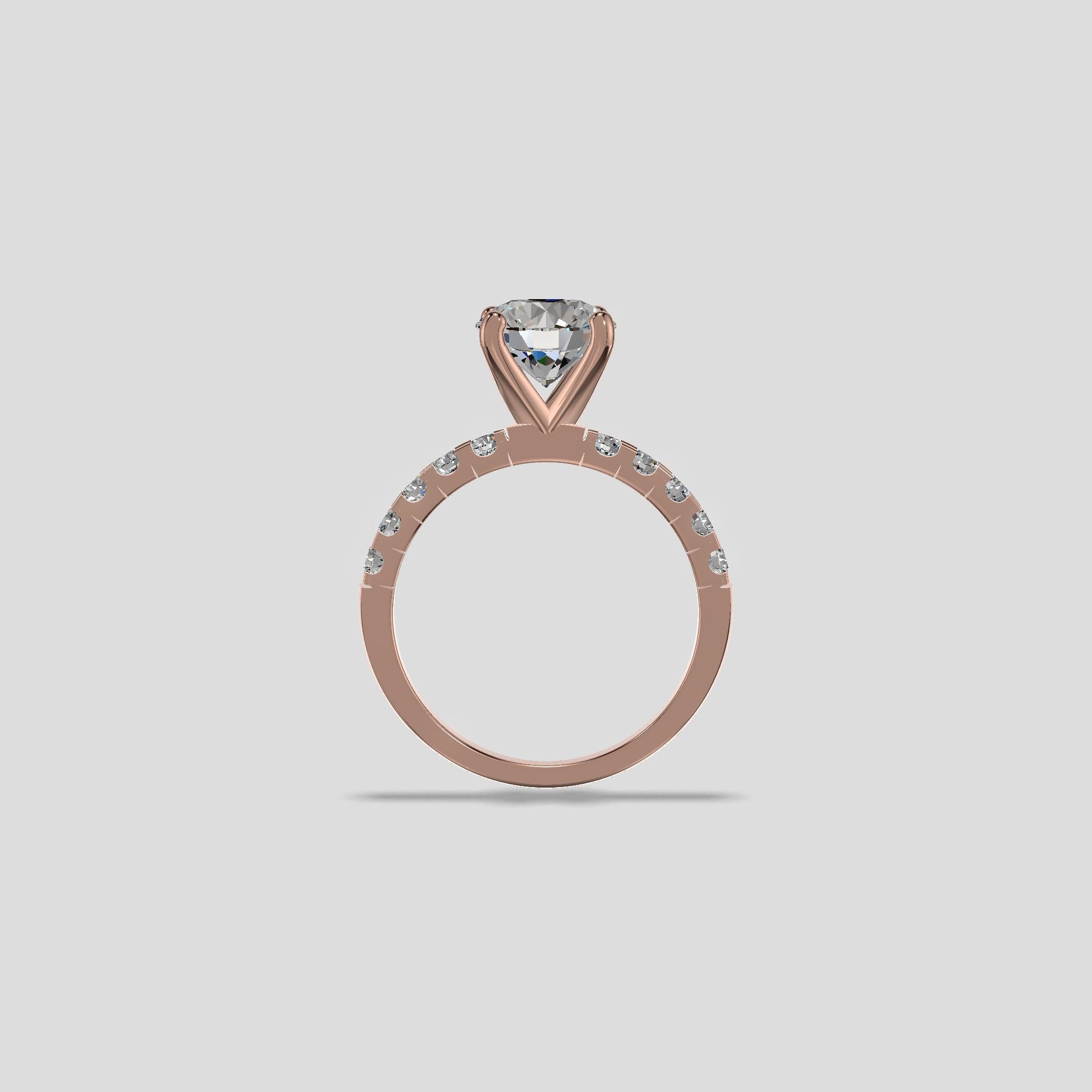 Elysia Grande Solitaire Ring Gold