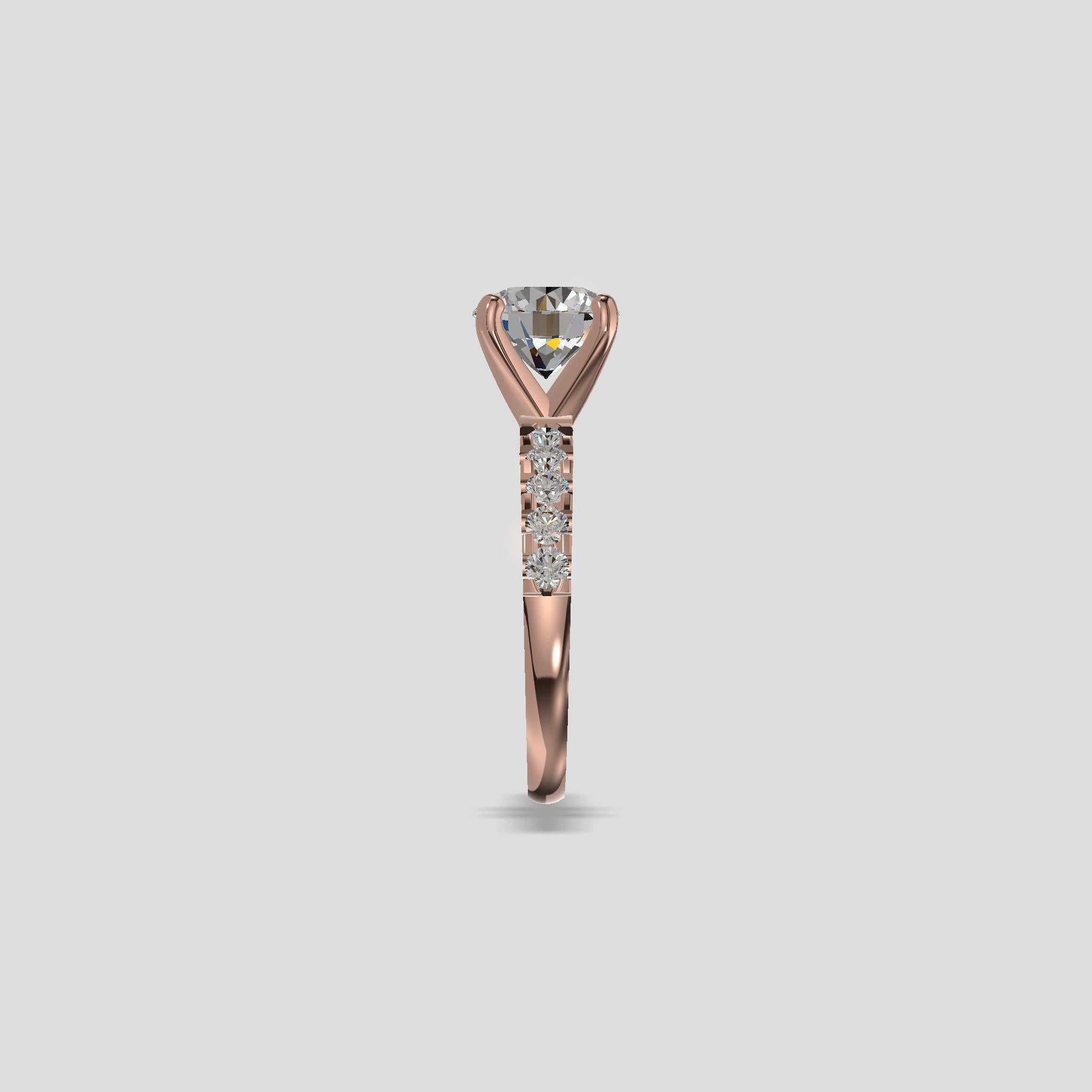 Elysia Grande Solitaire Ring Gold