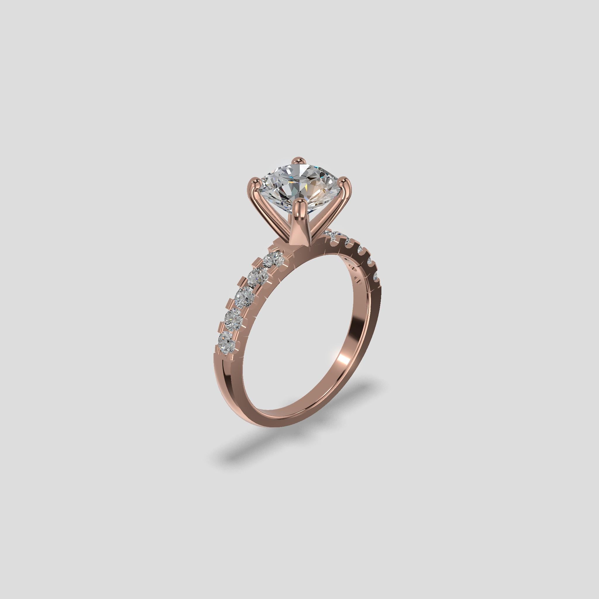 Elysia Grande Solitaire Ring Gold