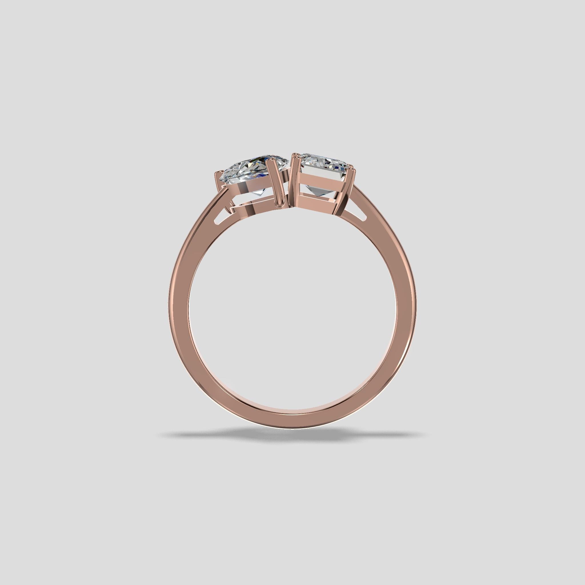 Eternal Bond Two-Stone Ring Gold