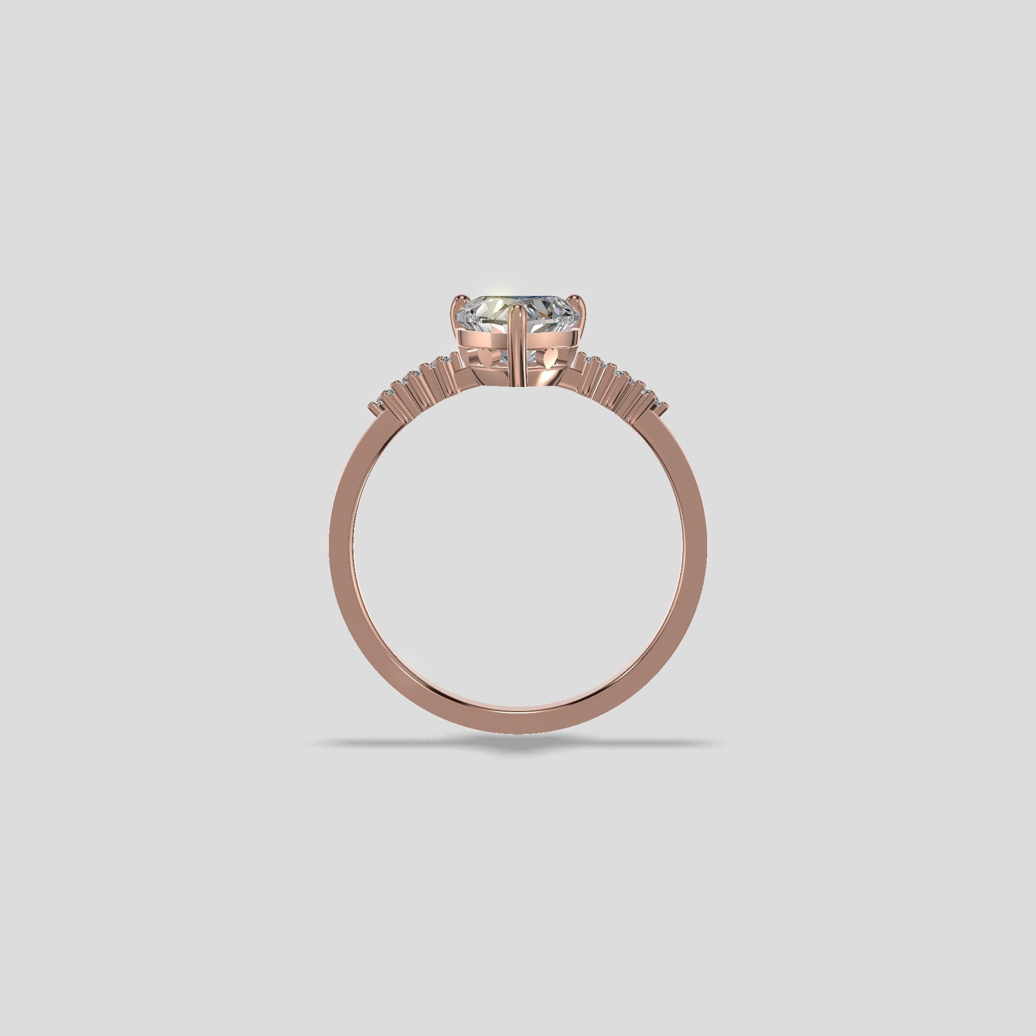 Amora Heartburst Diamond Ring Gold