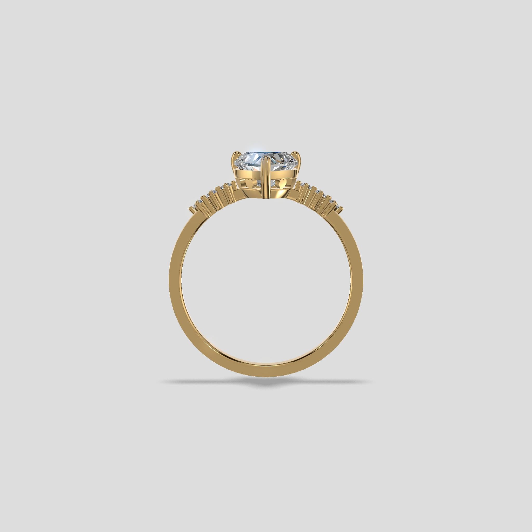 Amora Heartburst Diamond Ring Gold