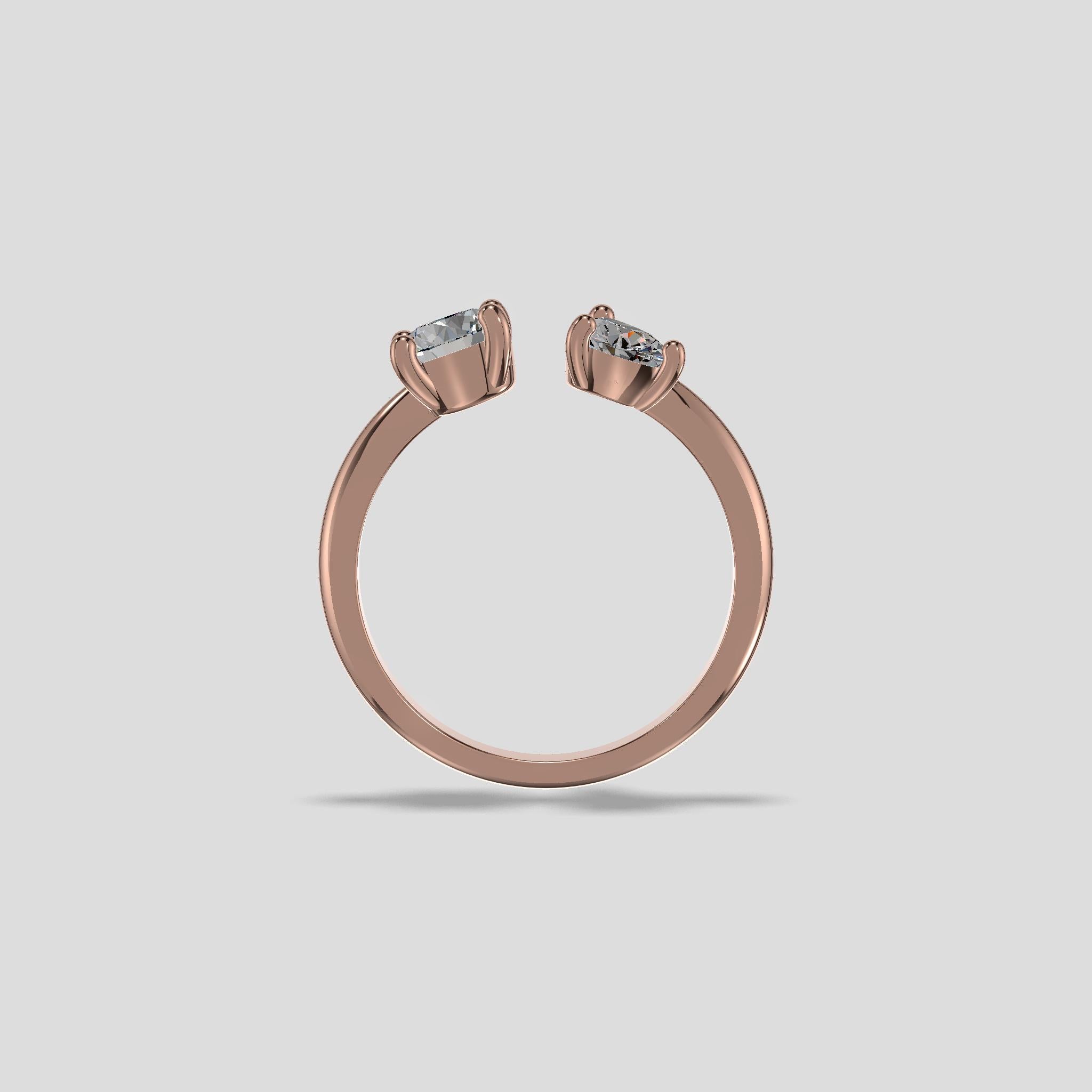 Duet Harmony Diamond Ring