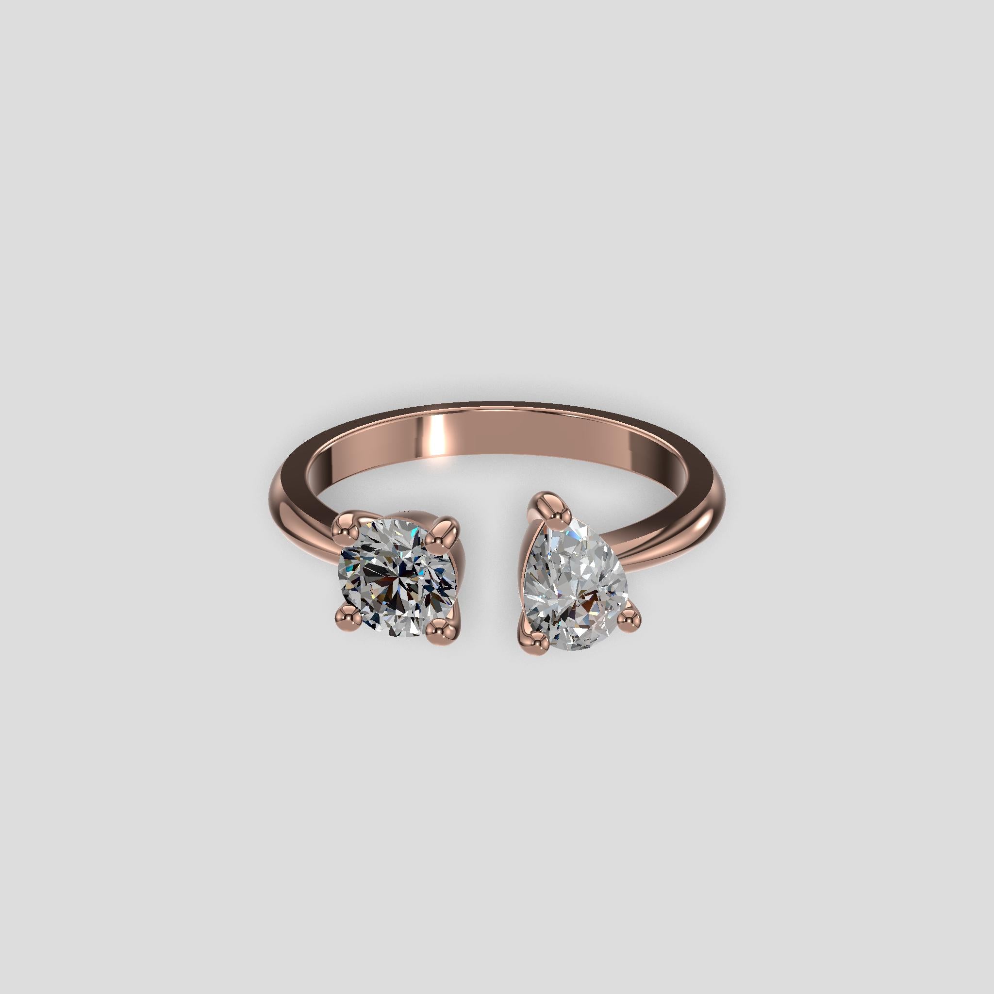Duet Harmony Diamond Ring