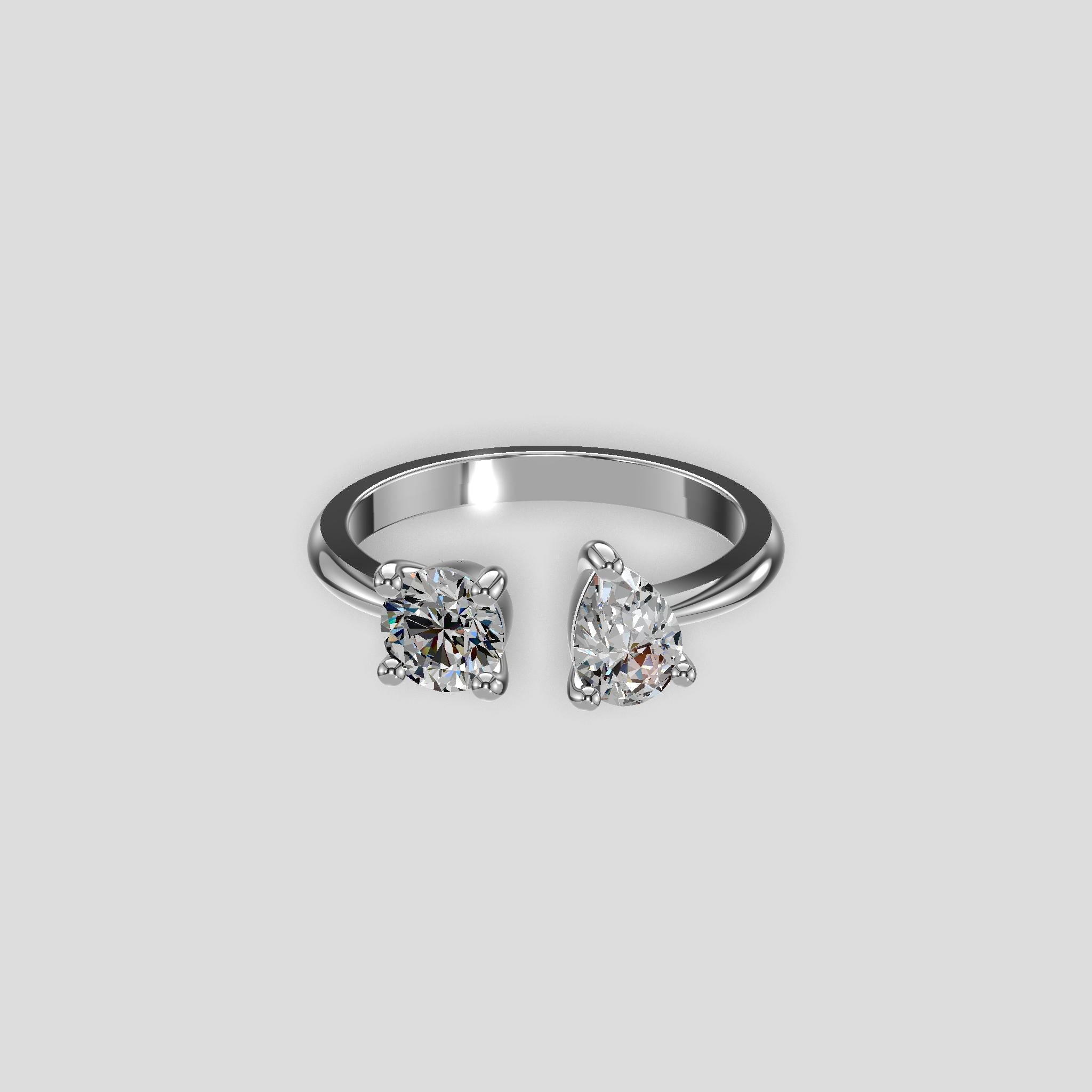 Duet Harmony Diamond Ring