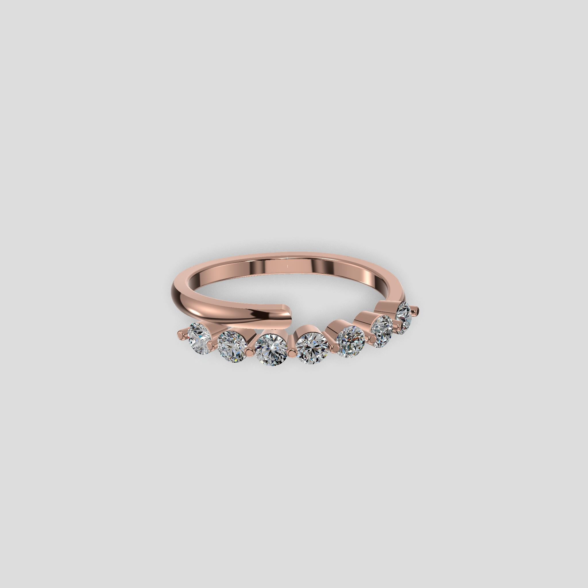 Aurora Seven Stone Diamond Ring