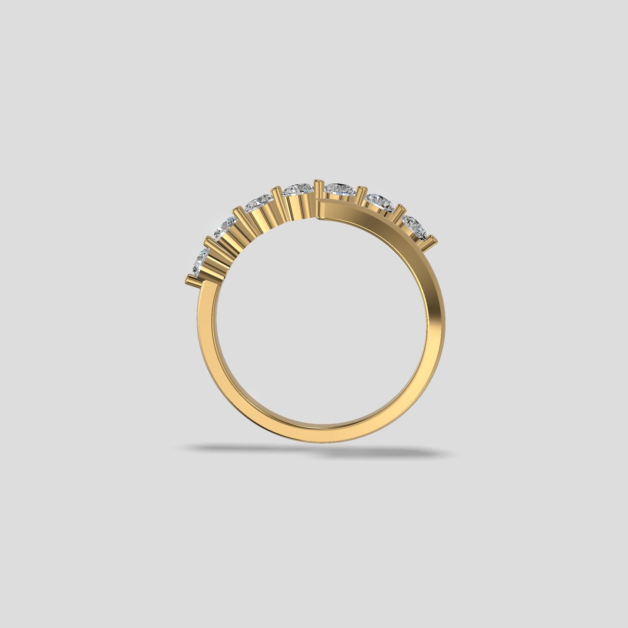 Aurora Seven Stone Diamond Ring