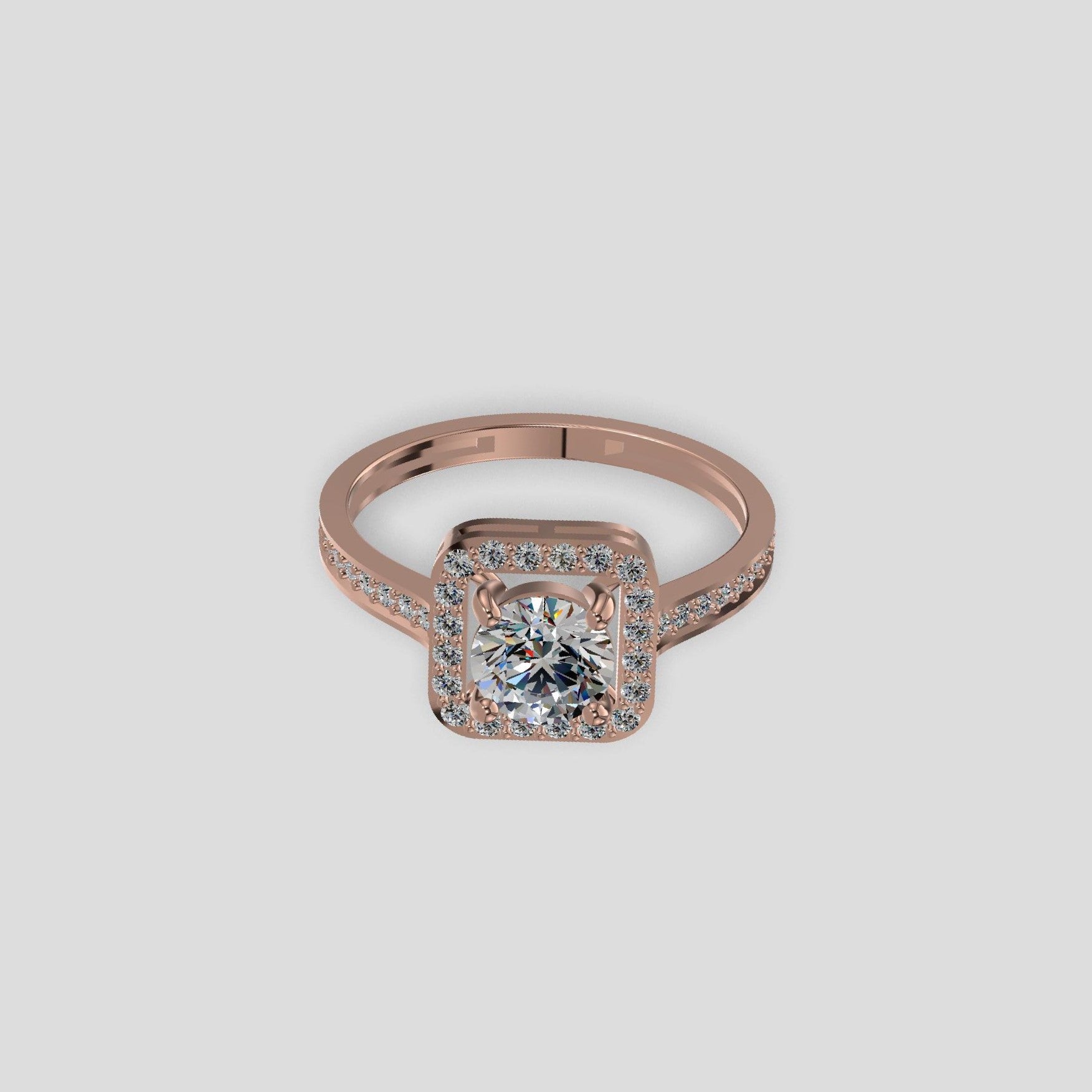 Radiant Halo Elegance Ring