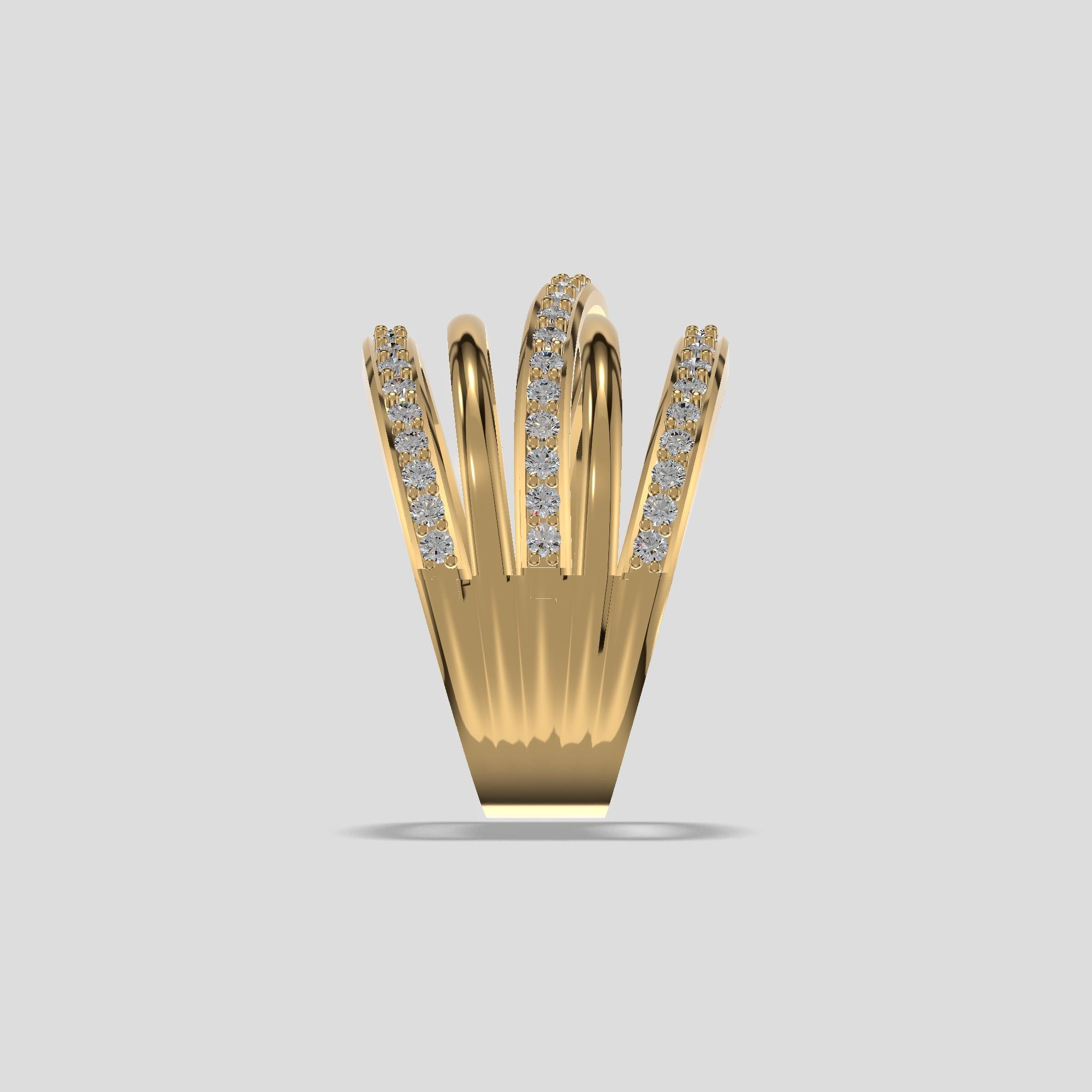 Twilight Spiral Diamond Band