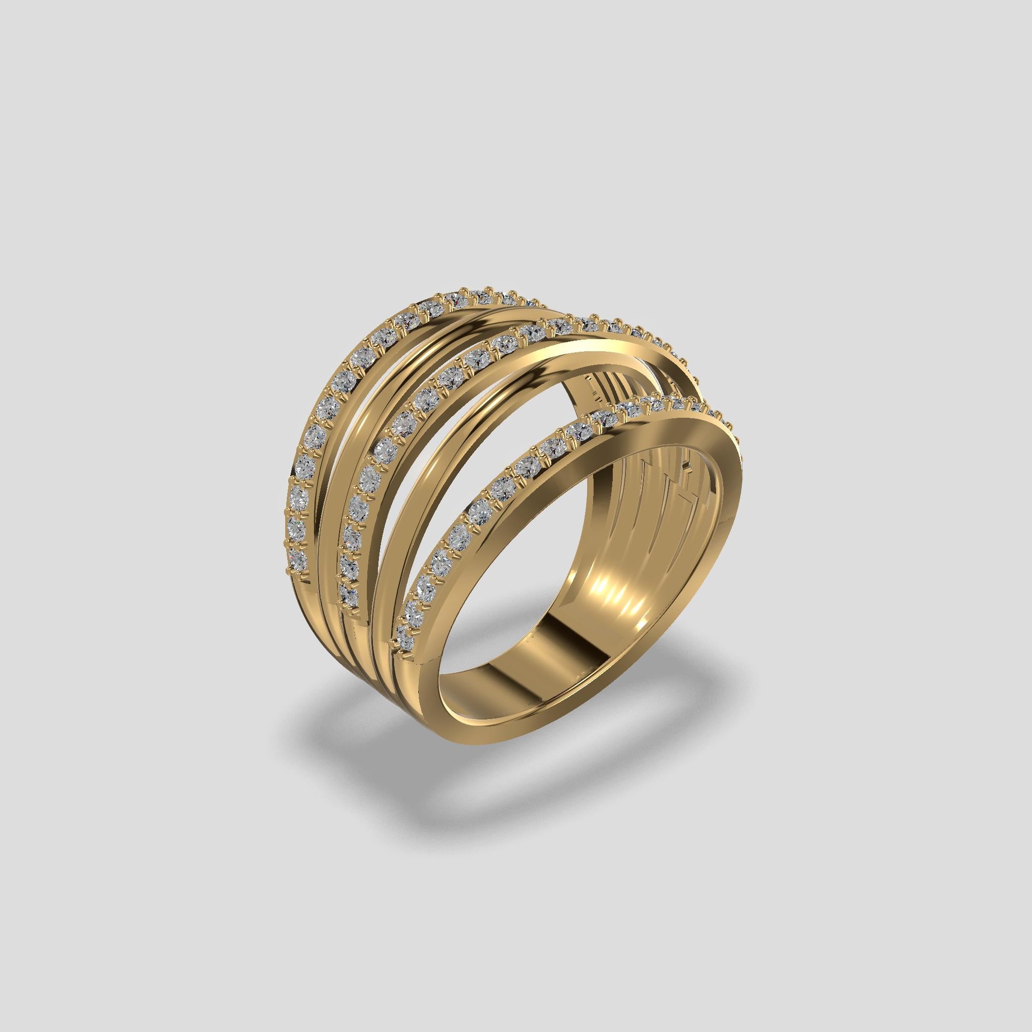 Twilight Spiral Diamond Band