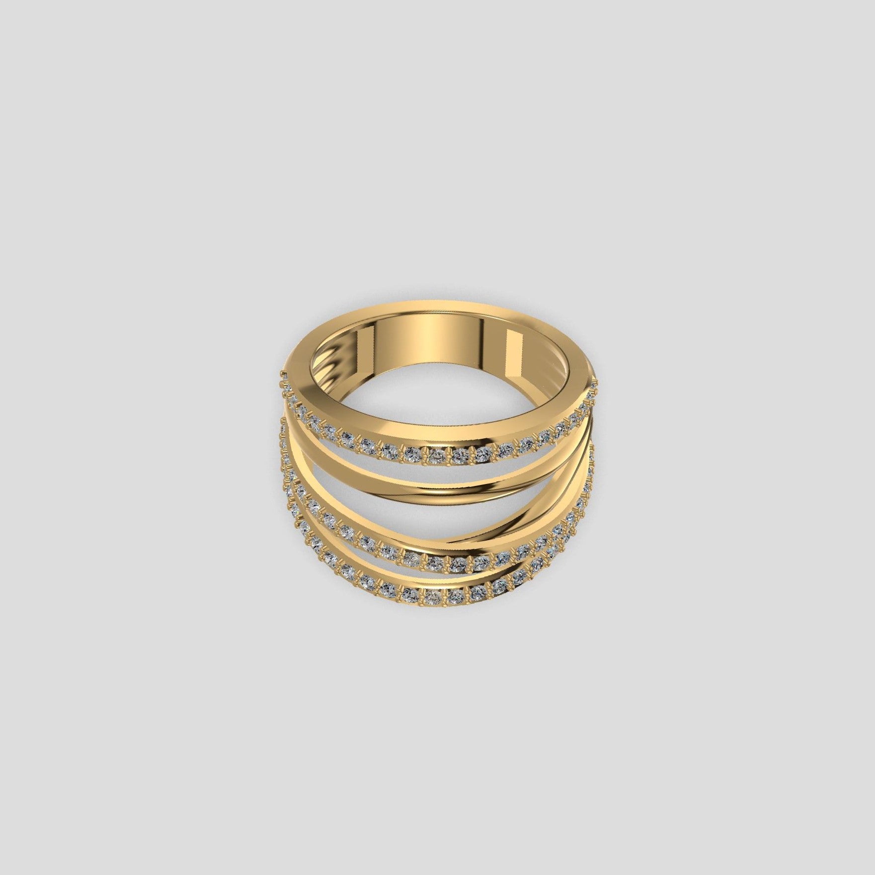 Twilight Spiral Diamond Band