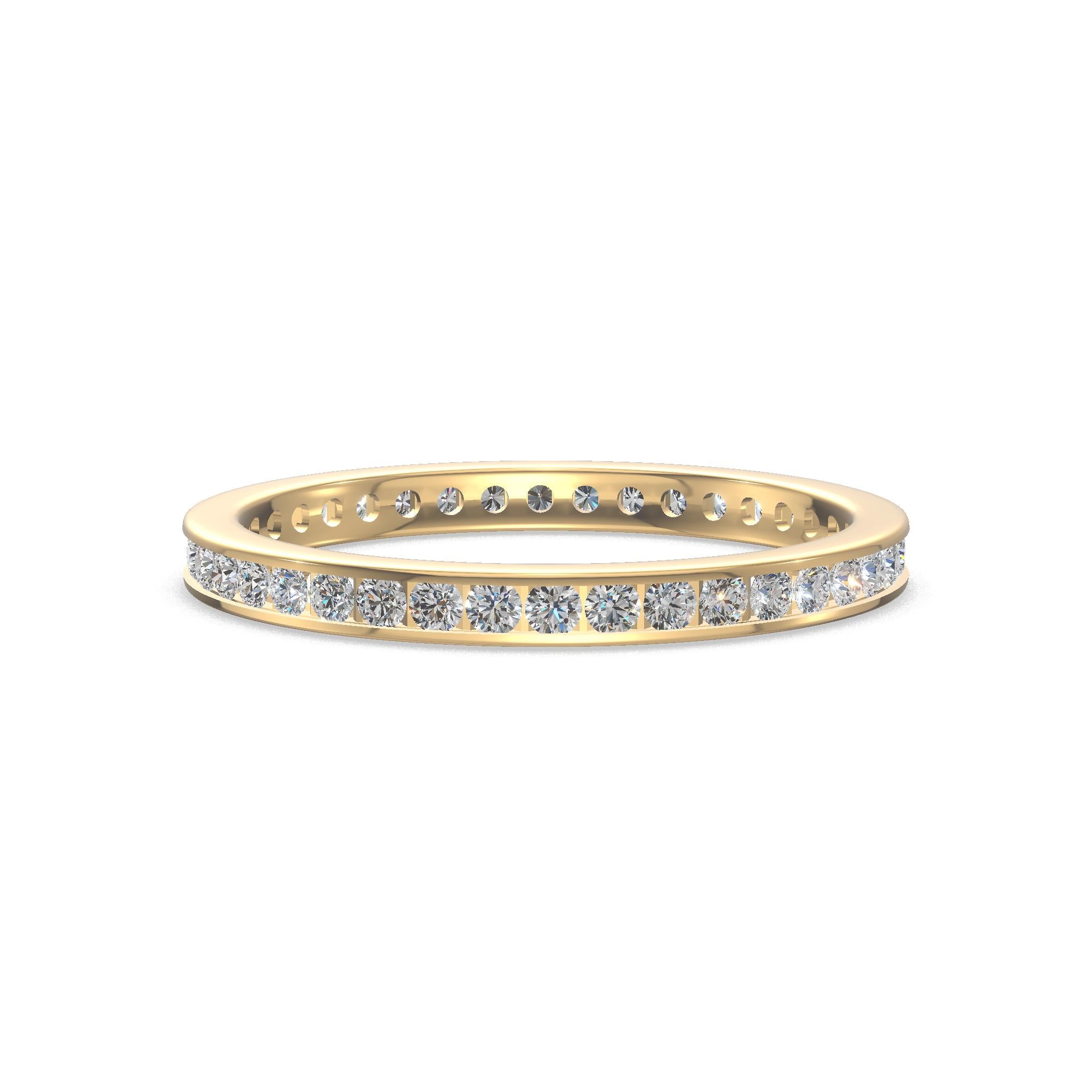 Elegant Eternity Diamond Band Gold