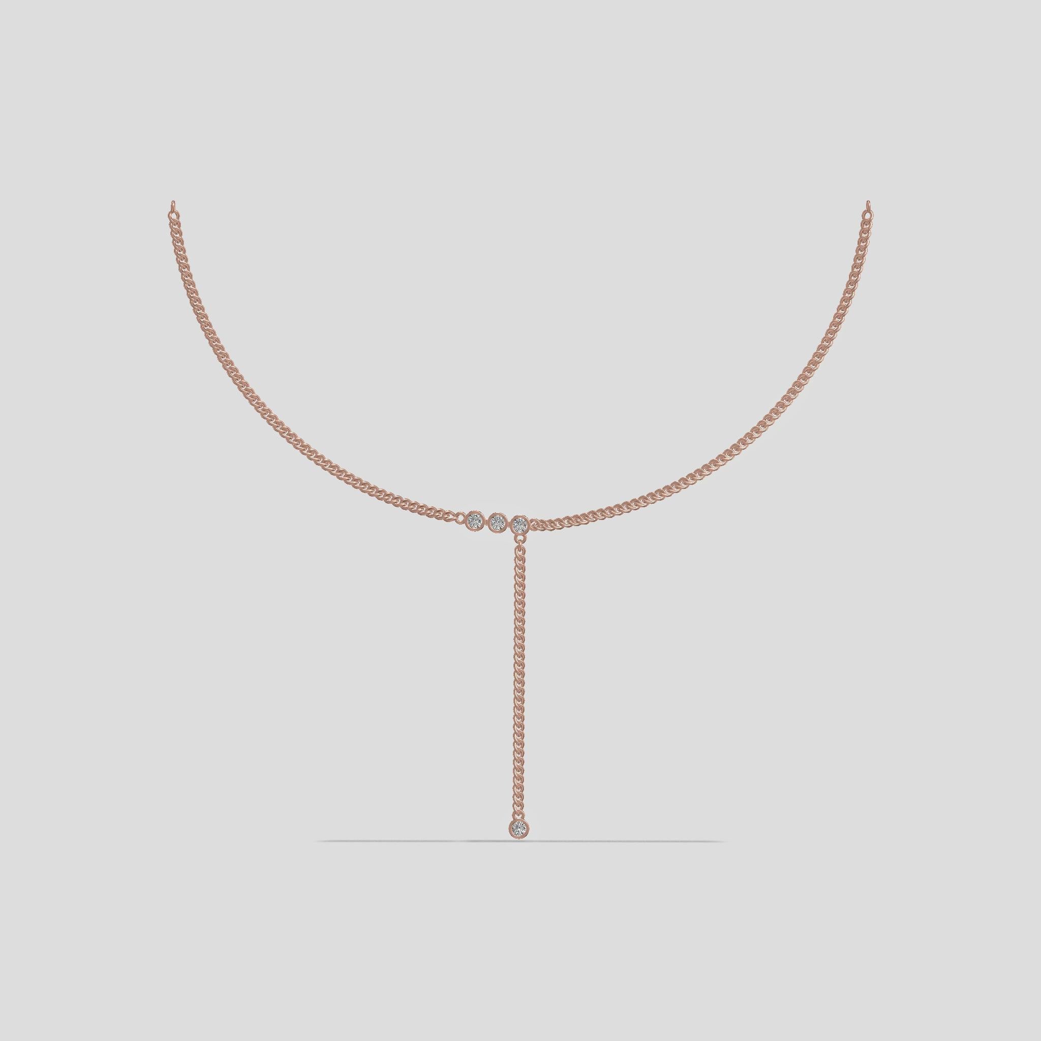 Elegant Drop Lariat Necklace Gold