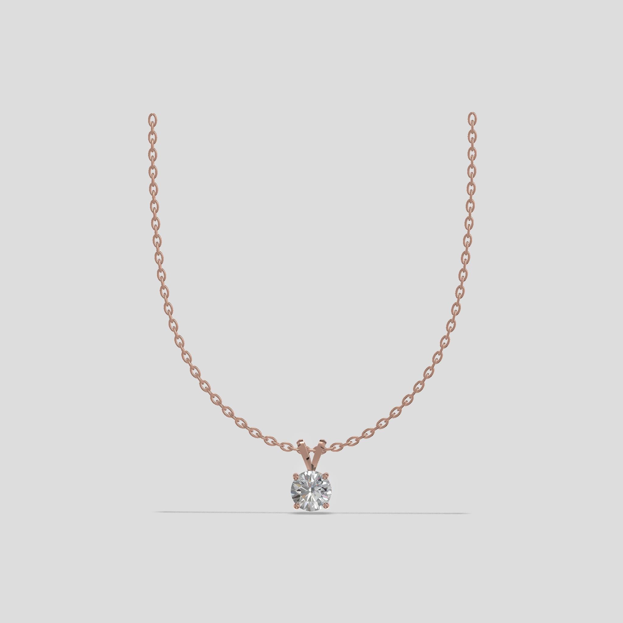 Radiant Solitaire Diamond Pendant Gold