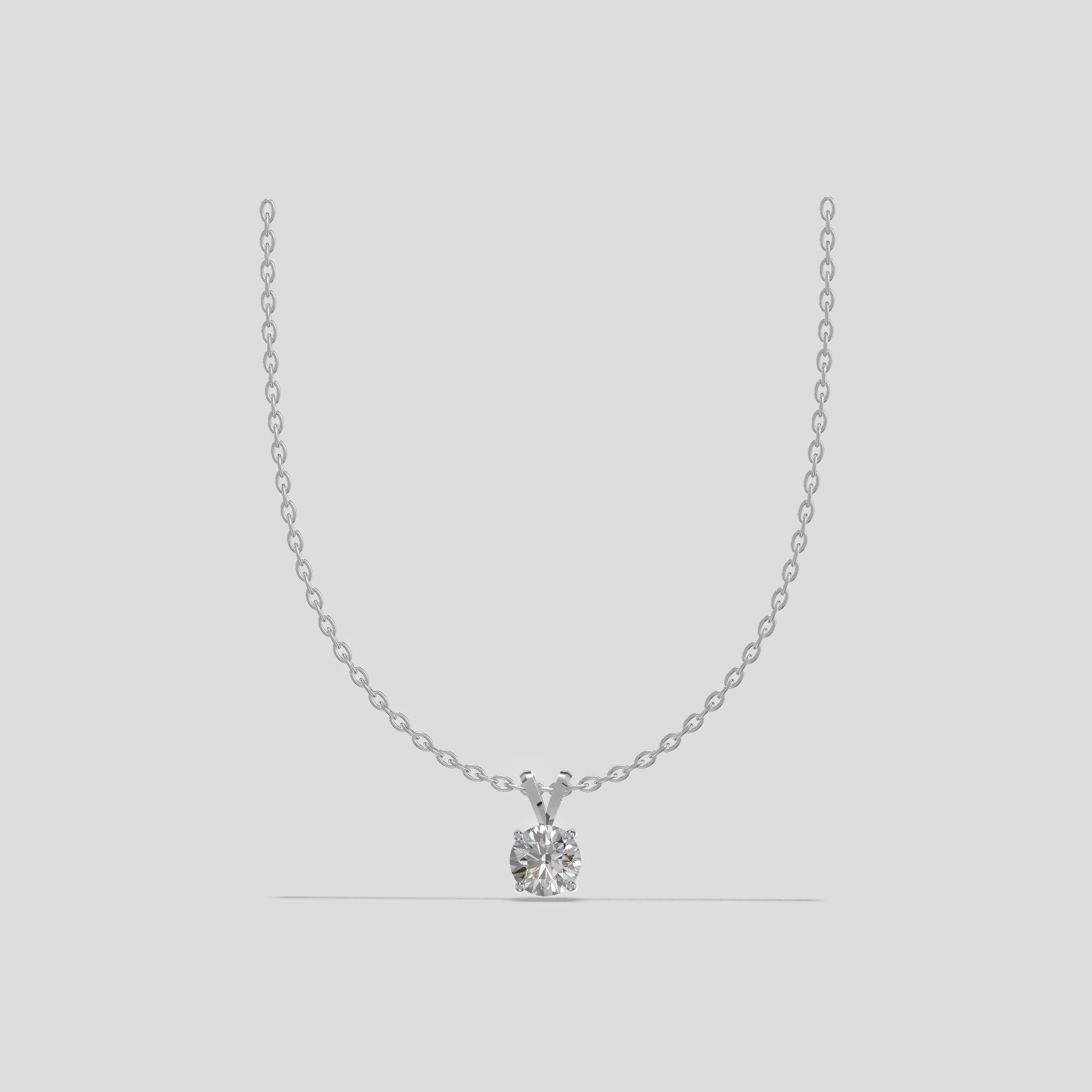 Radiant Solitaire Diamond Pendant Gold