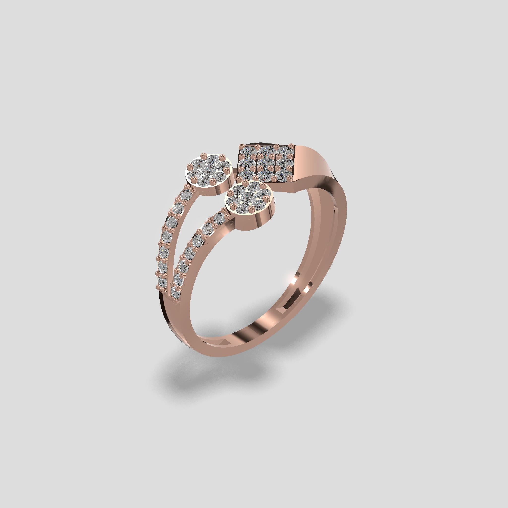 Divine Bloom Diamond Ring Gold