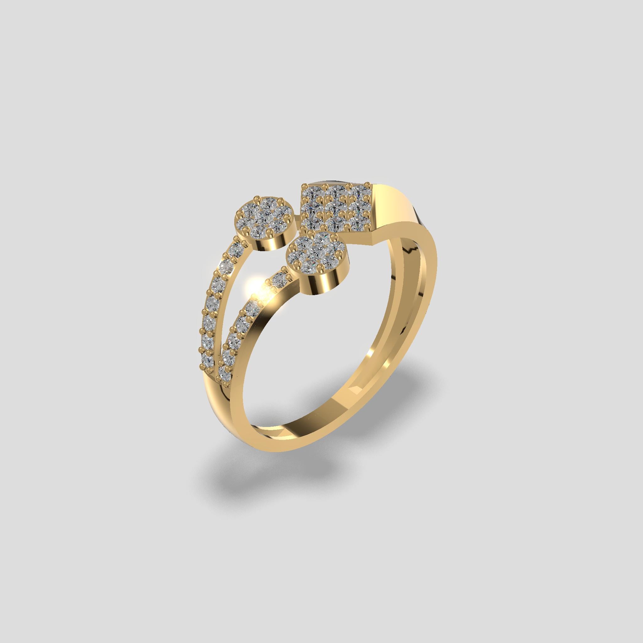 Divine Bloom Diamond Ring Gold