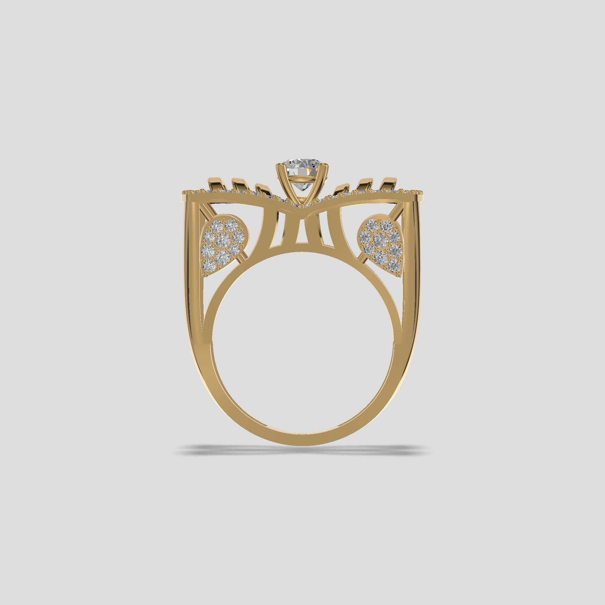 Regalia Bow Diamond Ring Gold