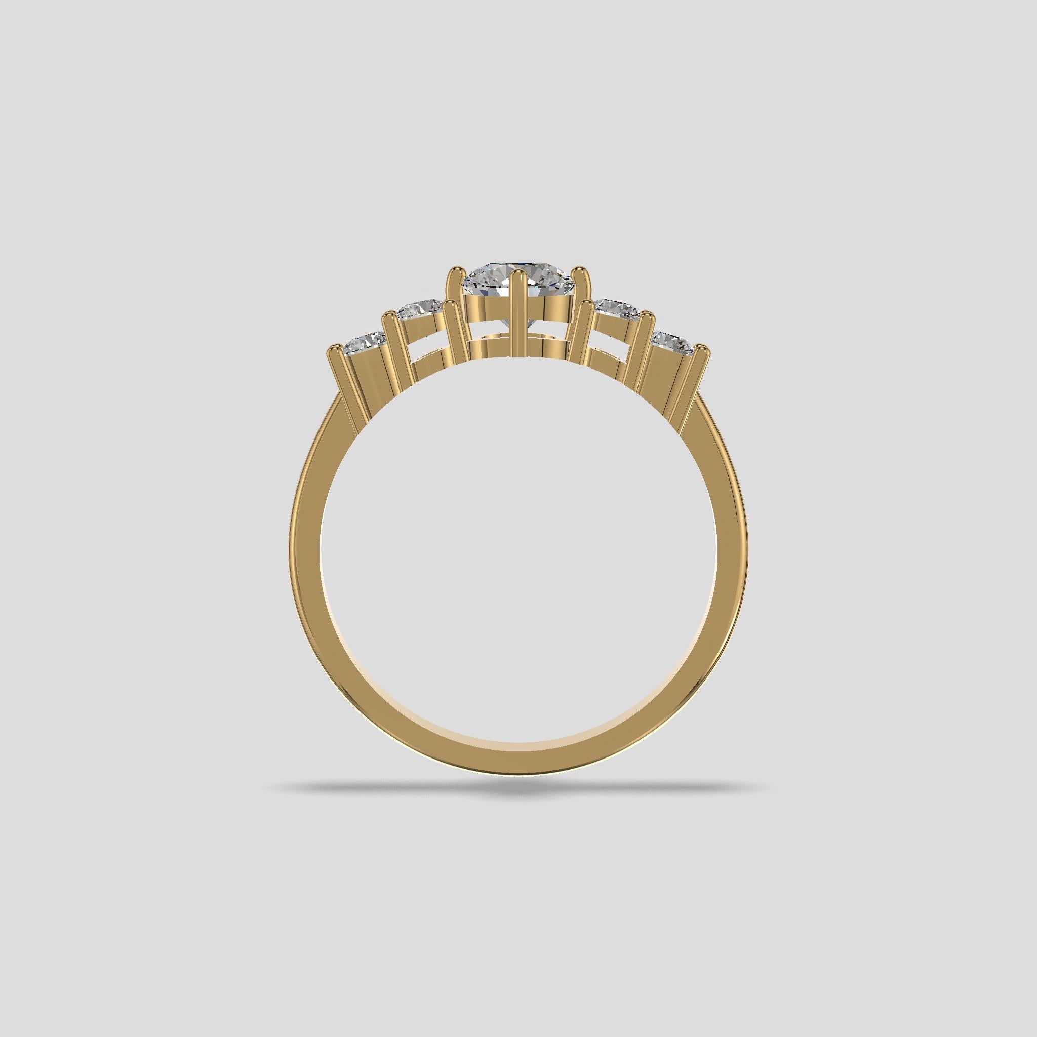 Celeste Harmony Diamond Ring Gold