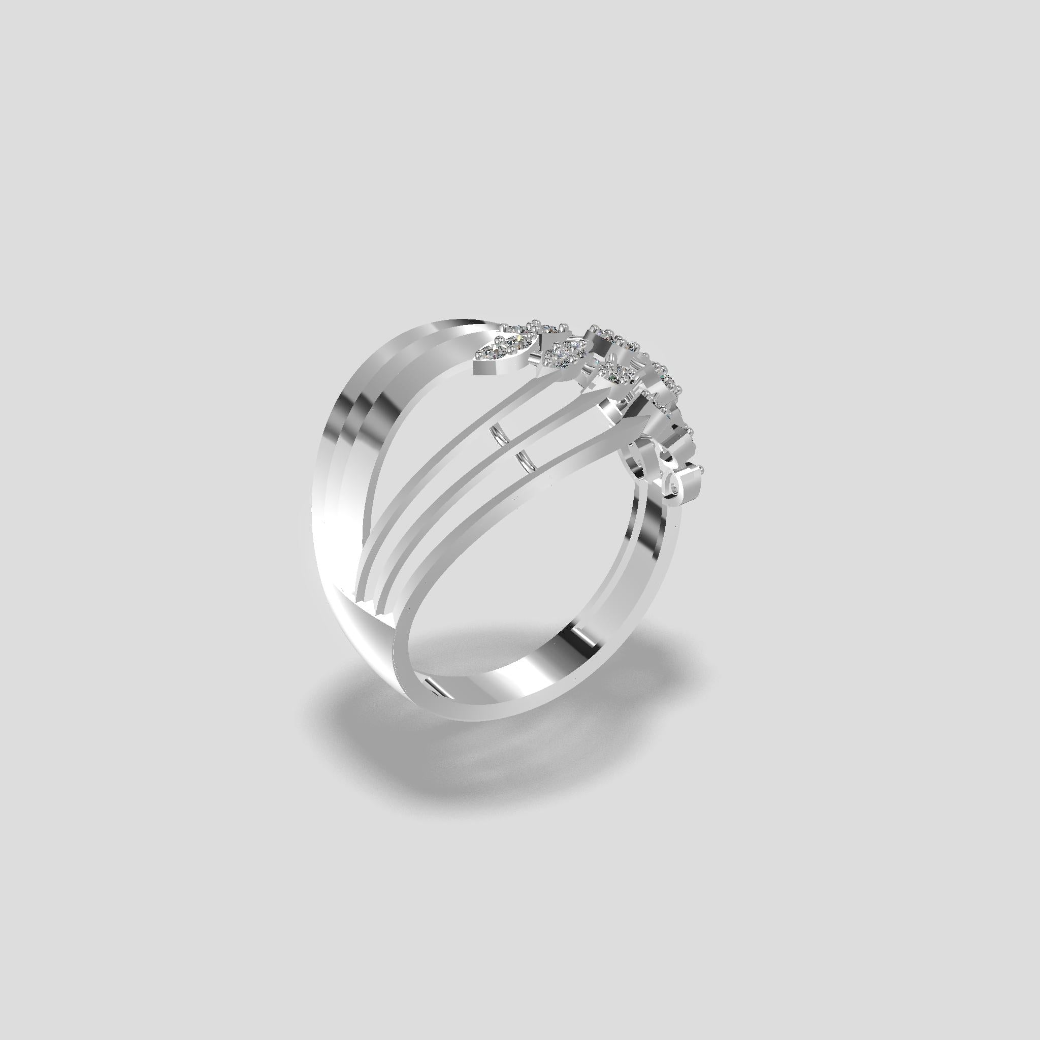 Radiant Blossom Diamond Cluster Ring Gold