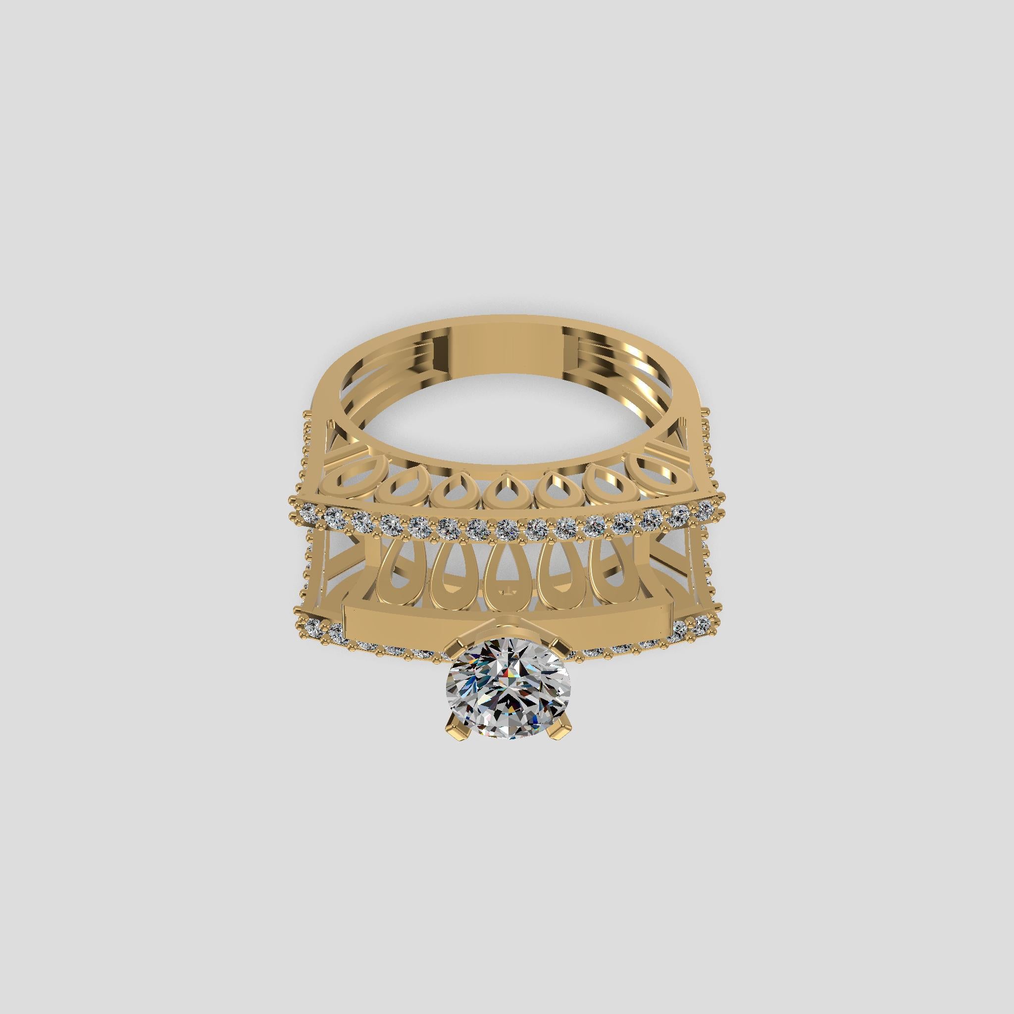 Royal Grace Sapphire & Diamond Ring Gold