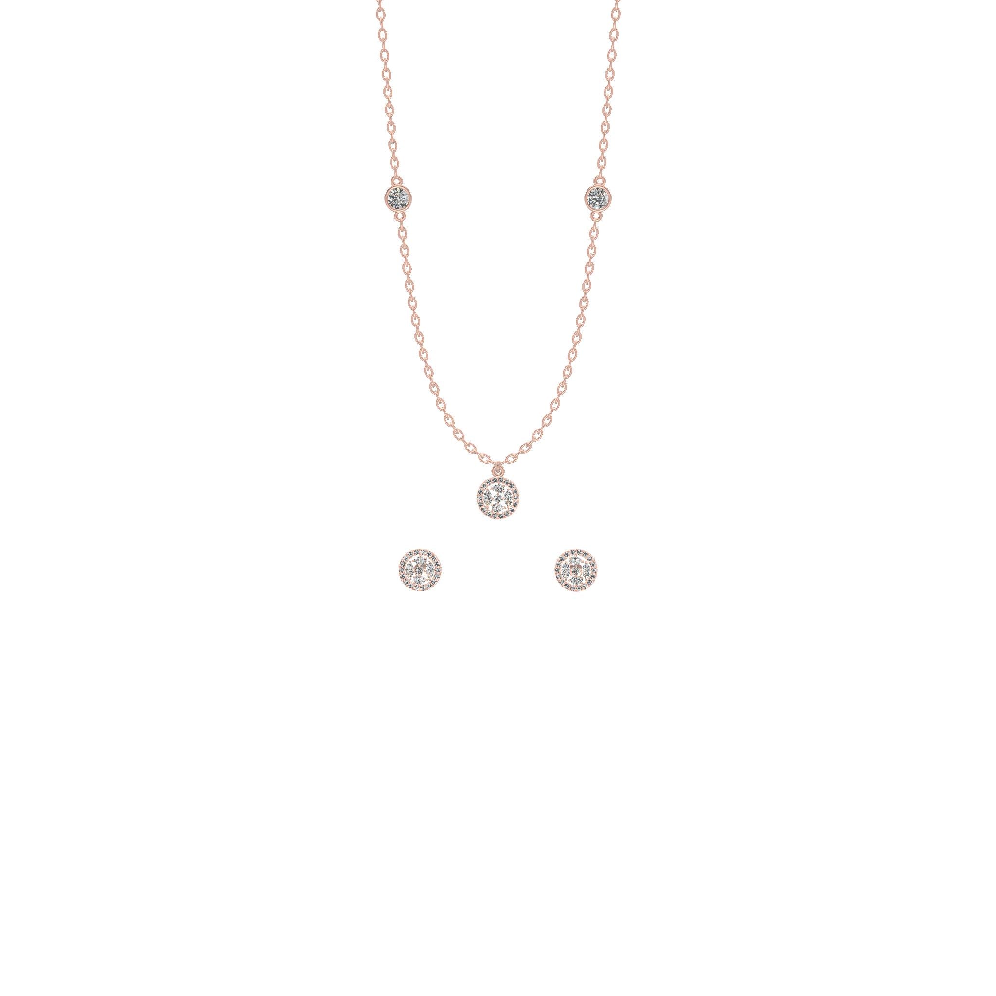 Illusion Bloom Trio Chain Set Gold