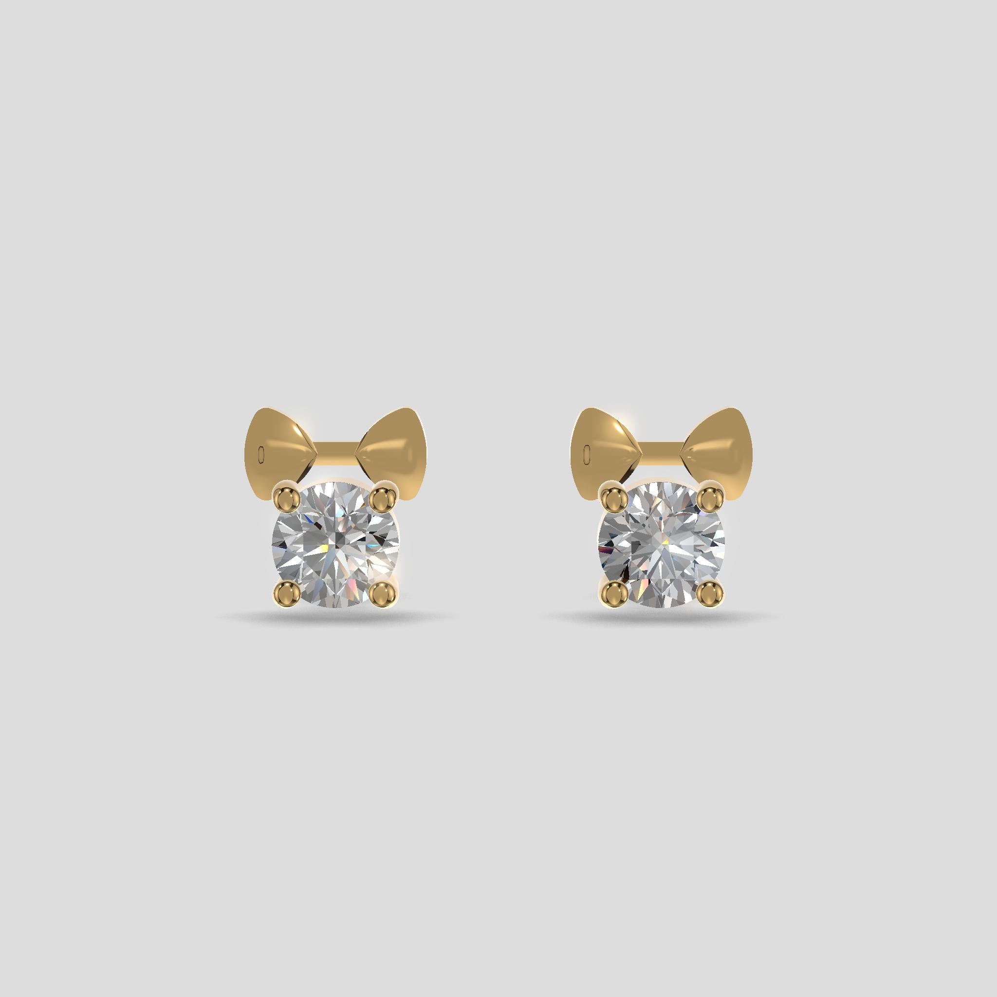 Studs With Bow AT Gold