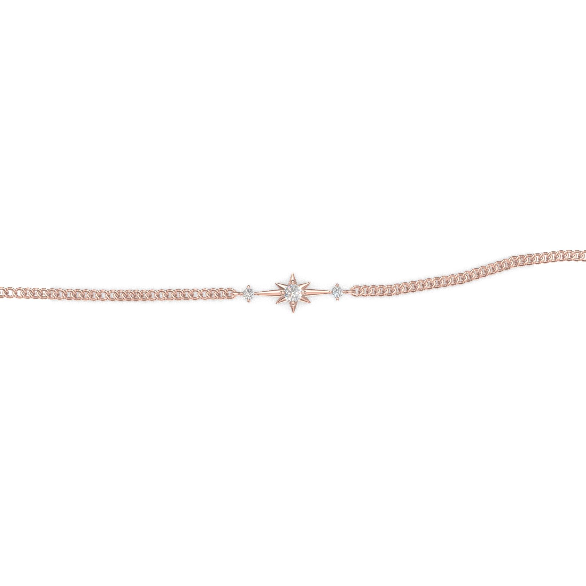 Solara Star Diamond Bracelet Gold