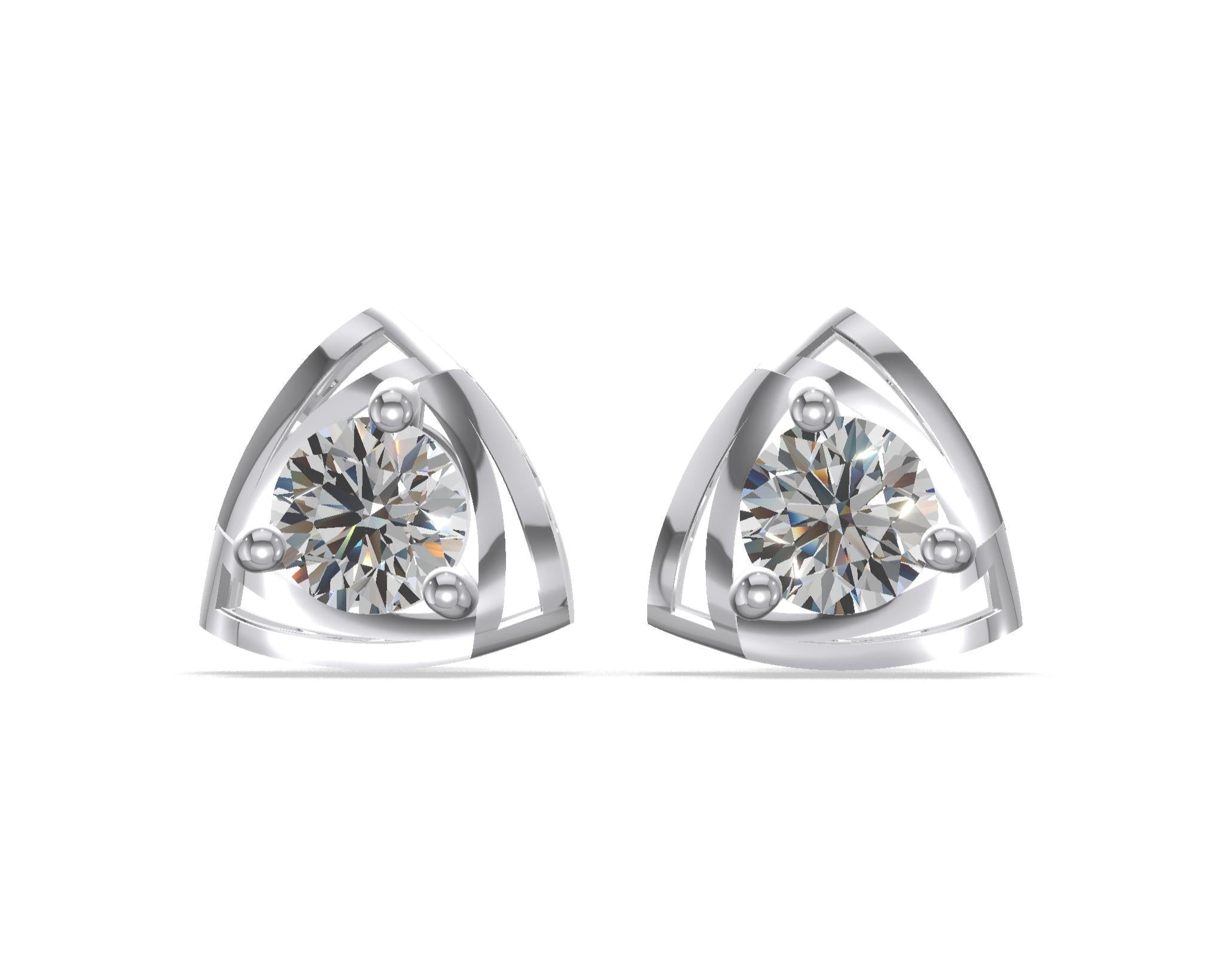 Aurora Crest Stud Earrings Gold