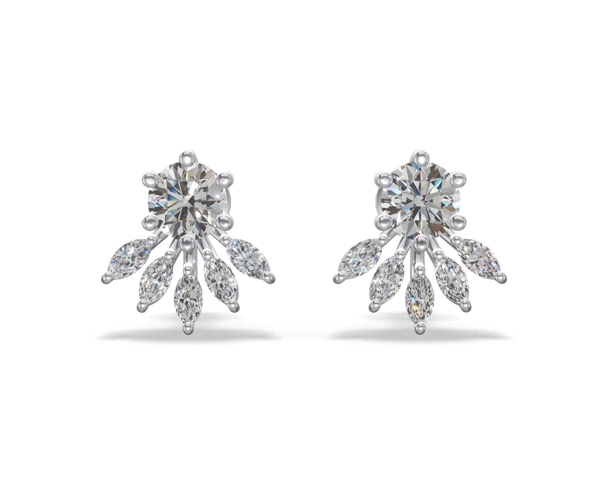 Luna Petal Drop Earrings Gold